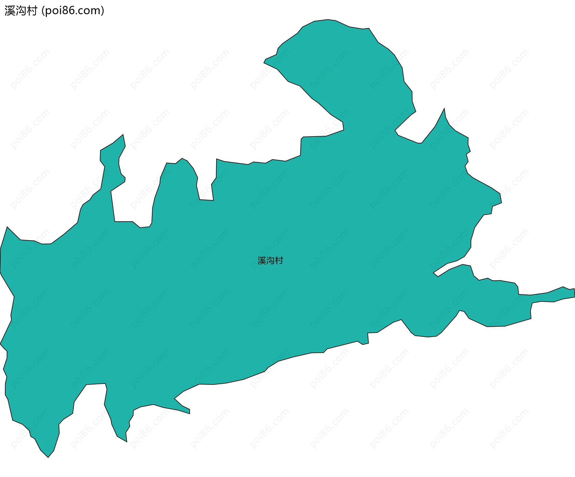 溪沟村边界地图