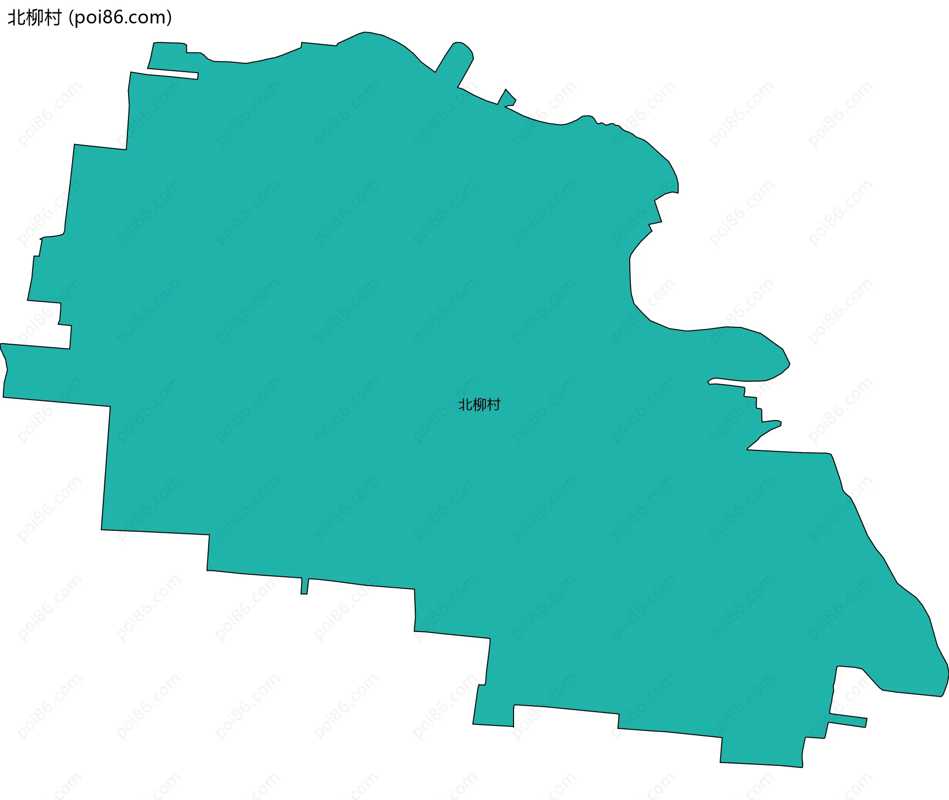 北柳村边界地图