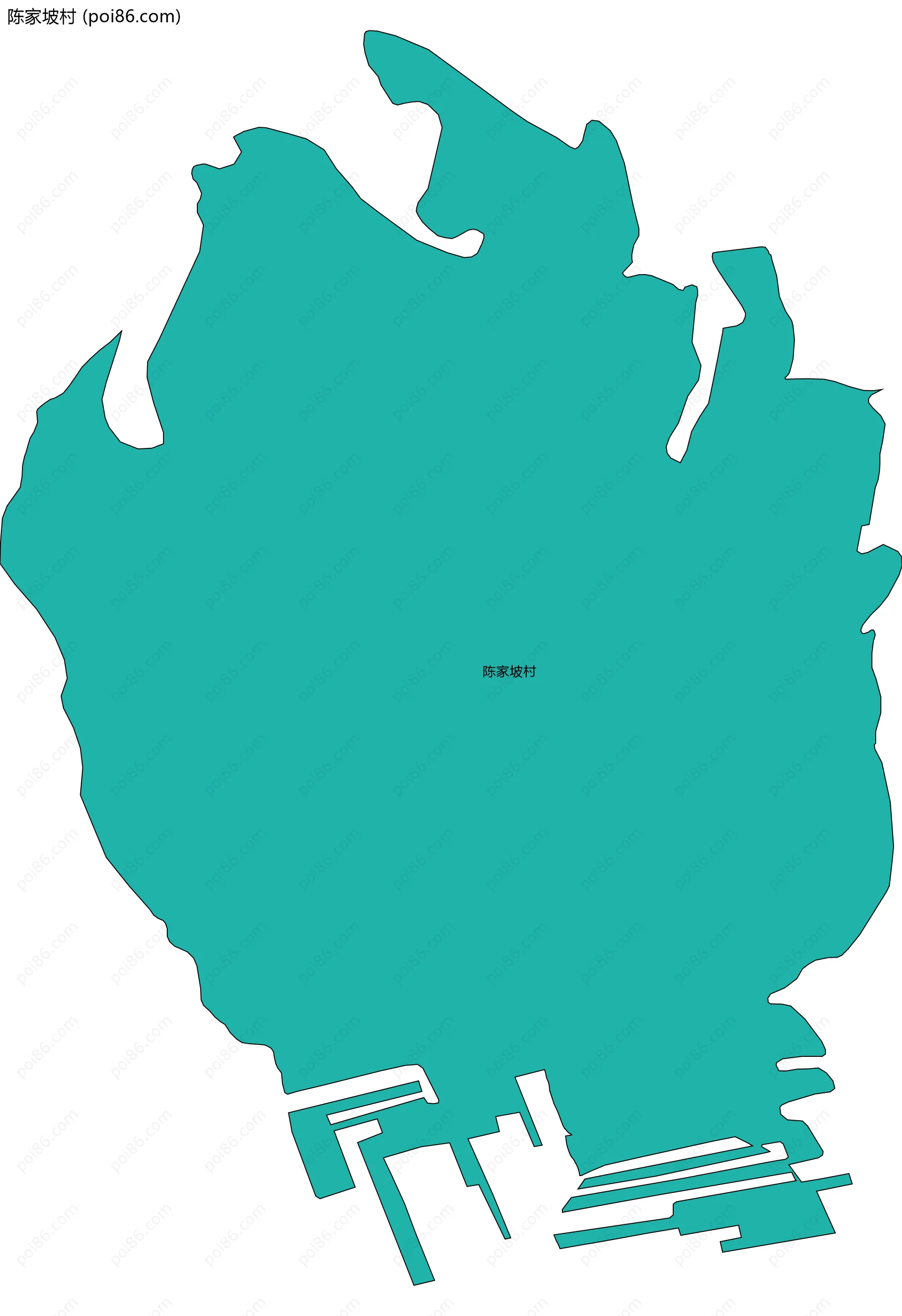 陈家坡村边界地图