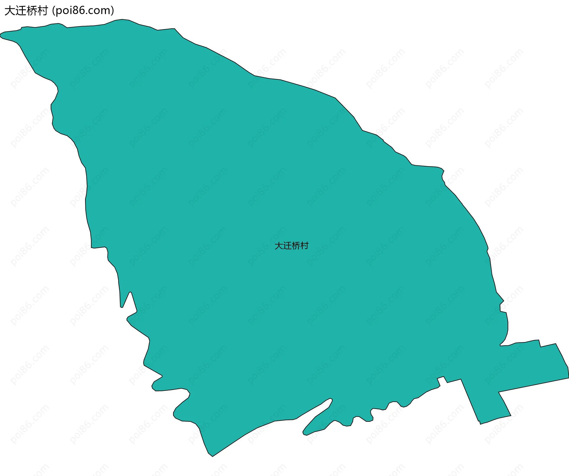 大迁桥村边界地图