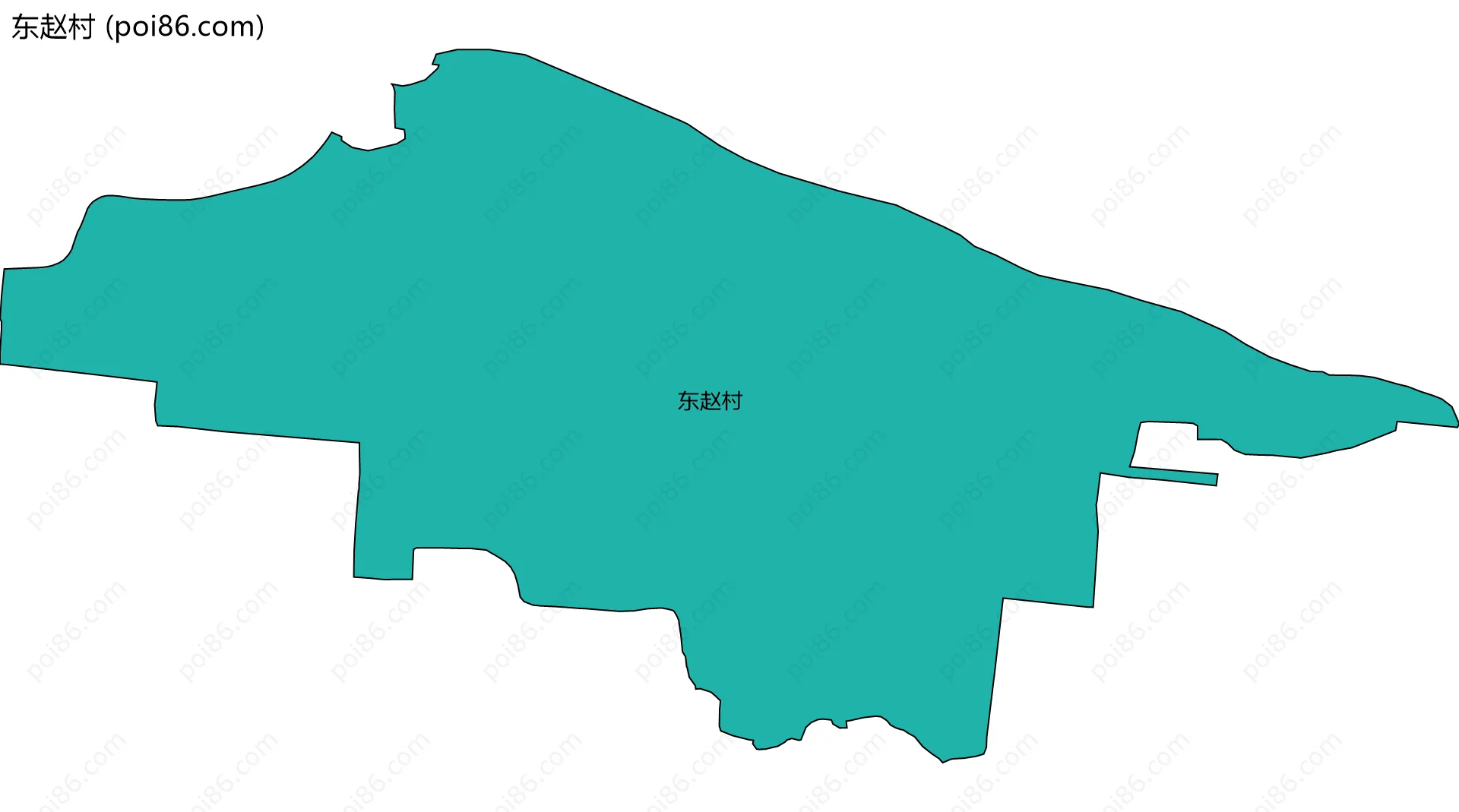 东赵村边界地图