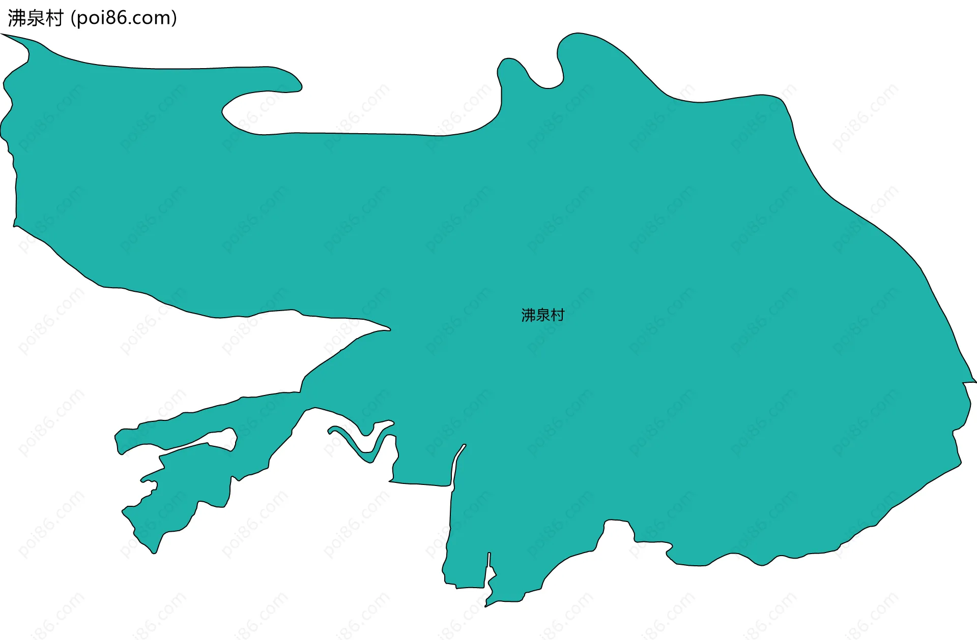 沸泉村边界地图