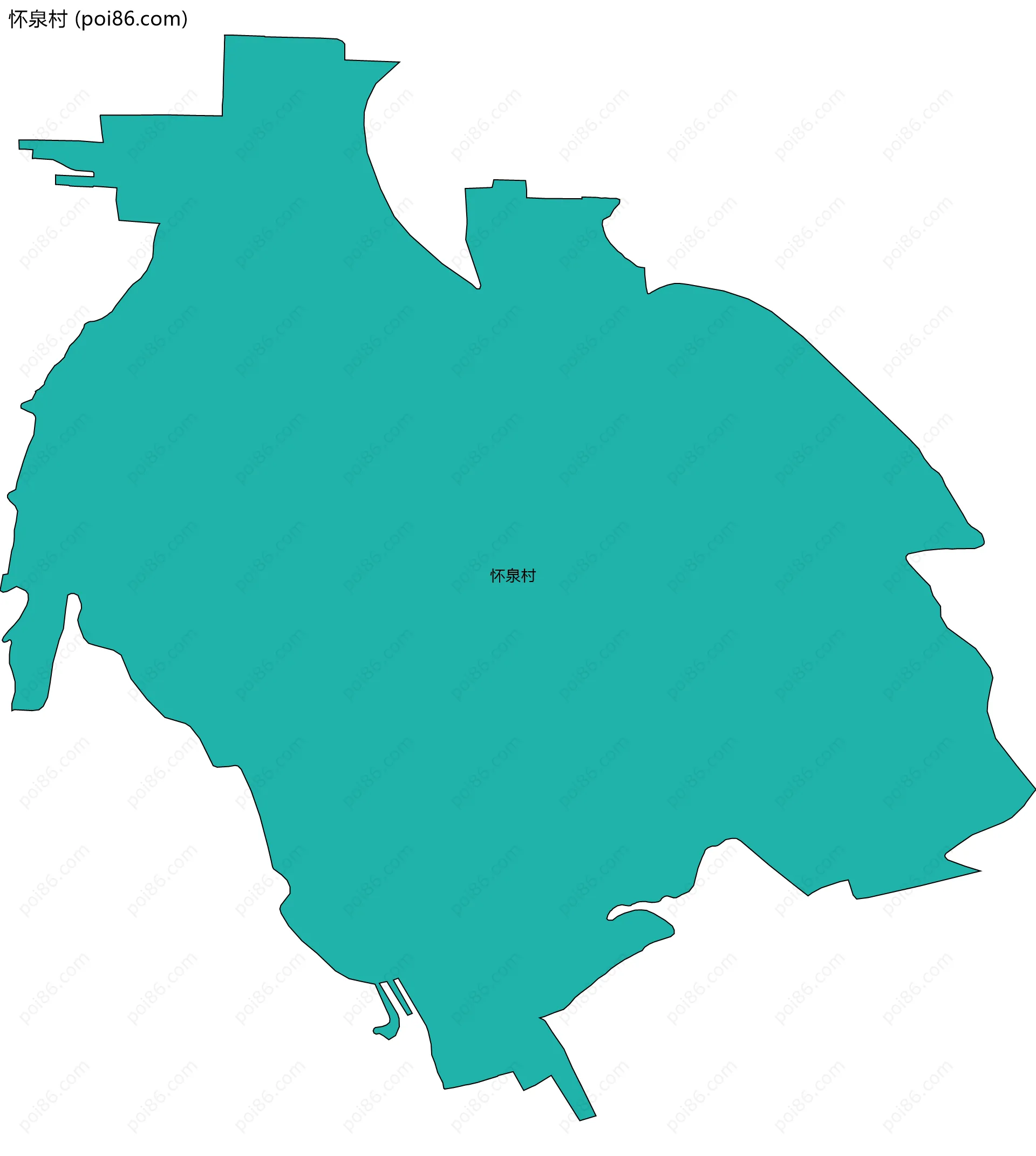 怀泉村边界地图
