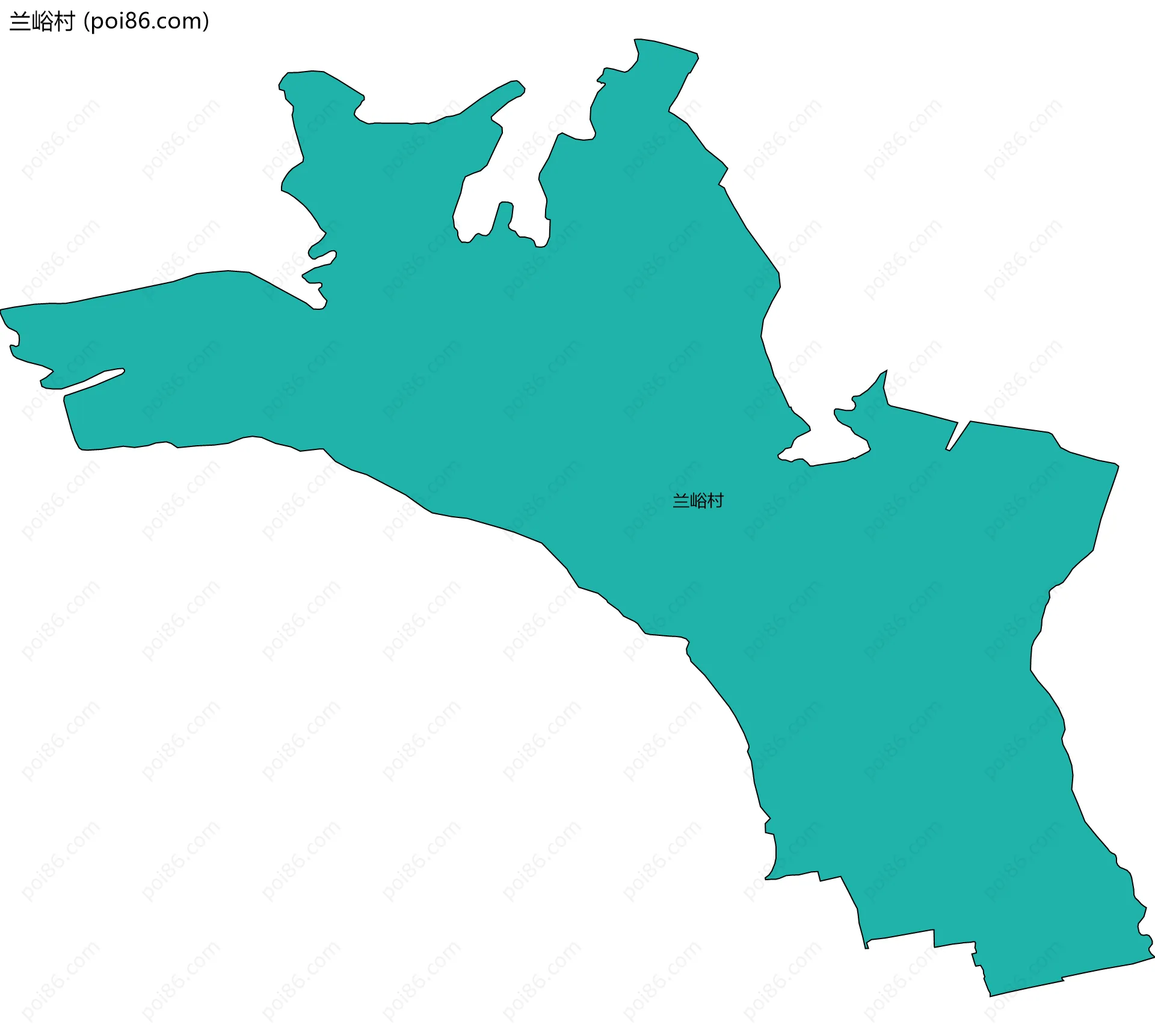 兰峪村边界地图