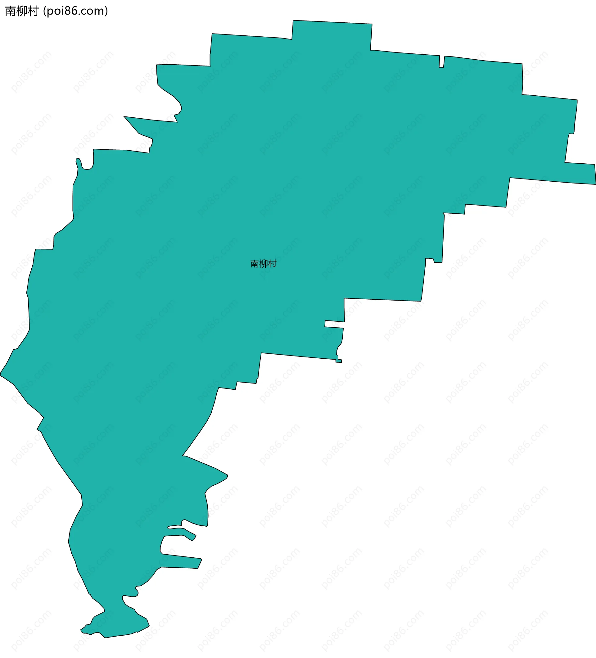 南柳村边界地图