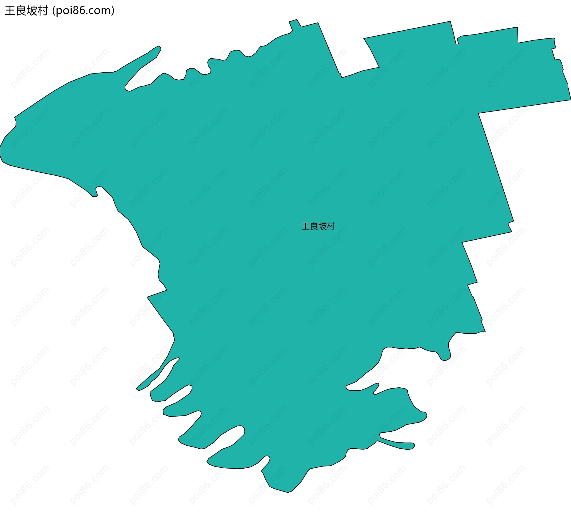 王良坡村边界地图