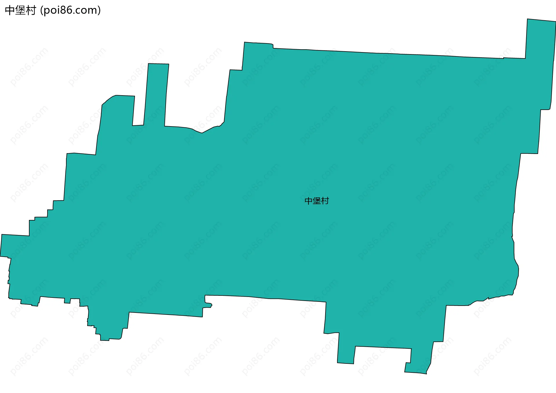 中堡村边界地图