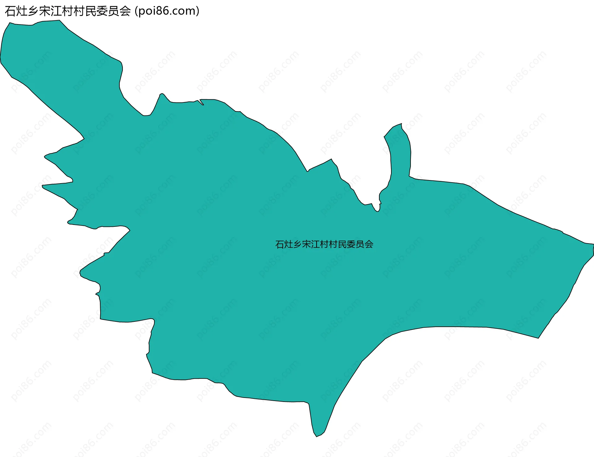 石灶乡宋江村村民委员会边界地图