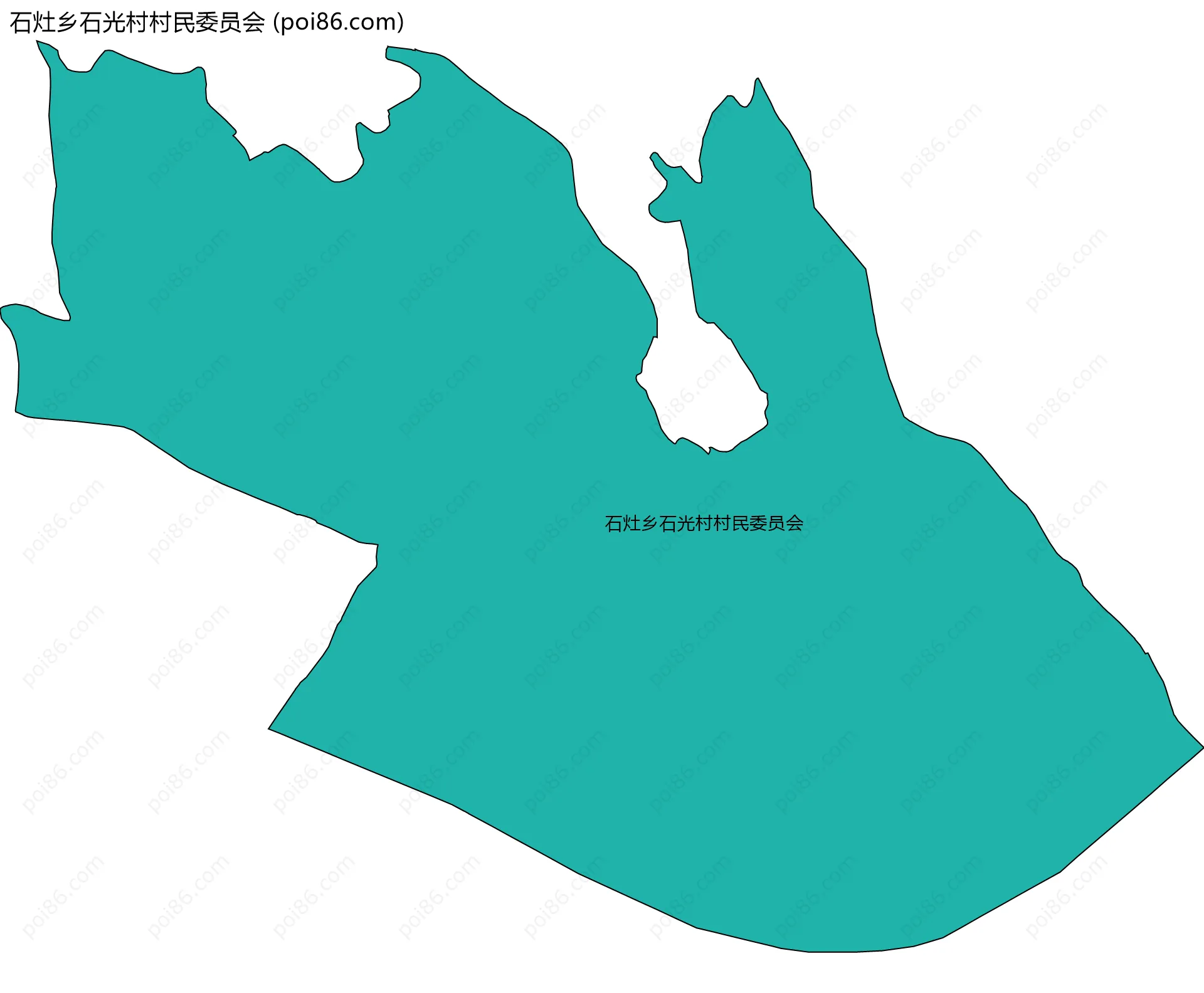 石灶乡石光村村民委员会边界地图