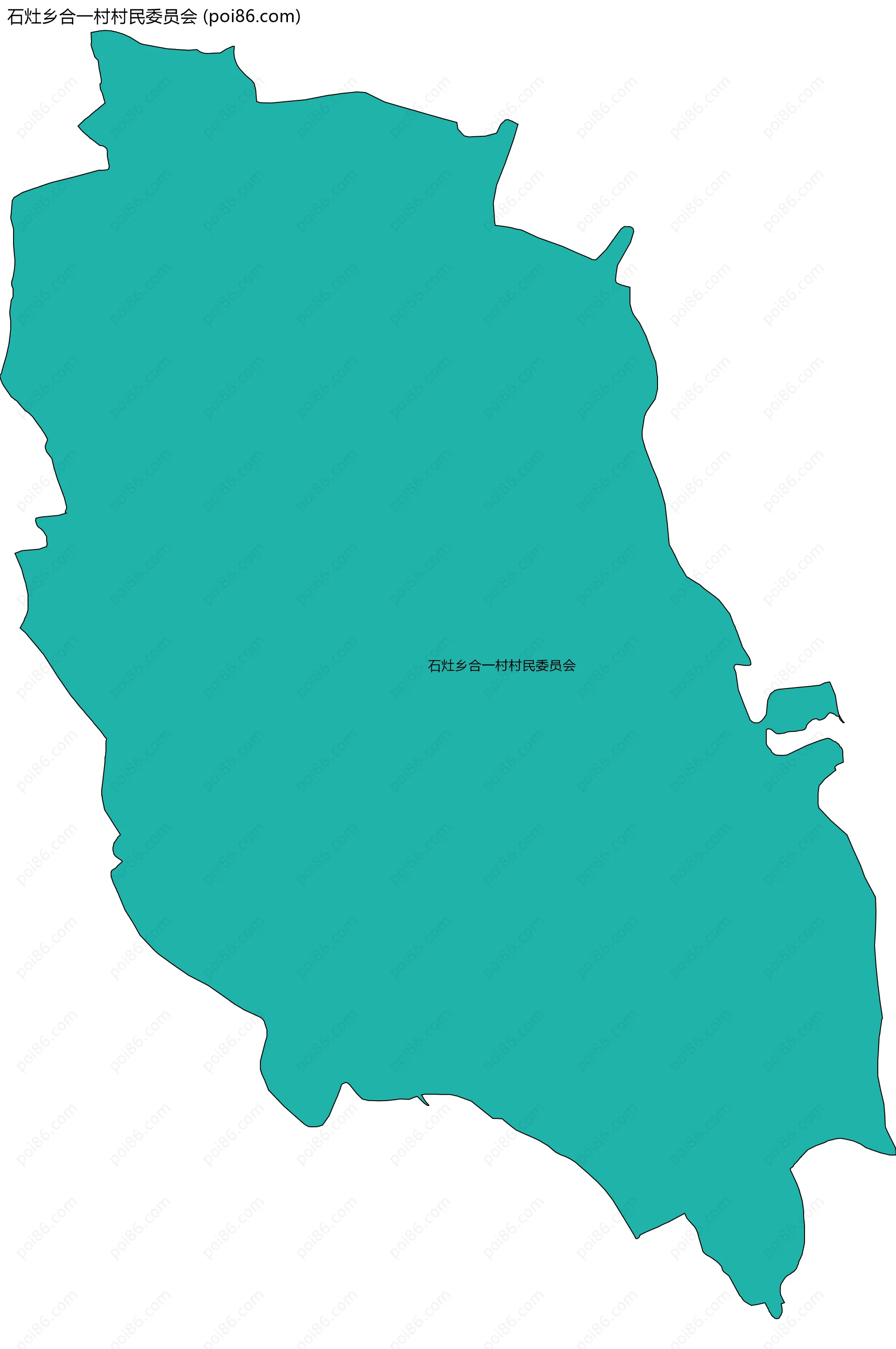 石灶乡合一村村民委员会边界地图