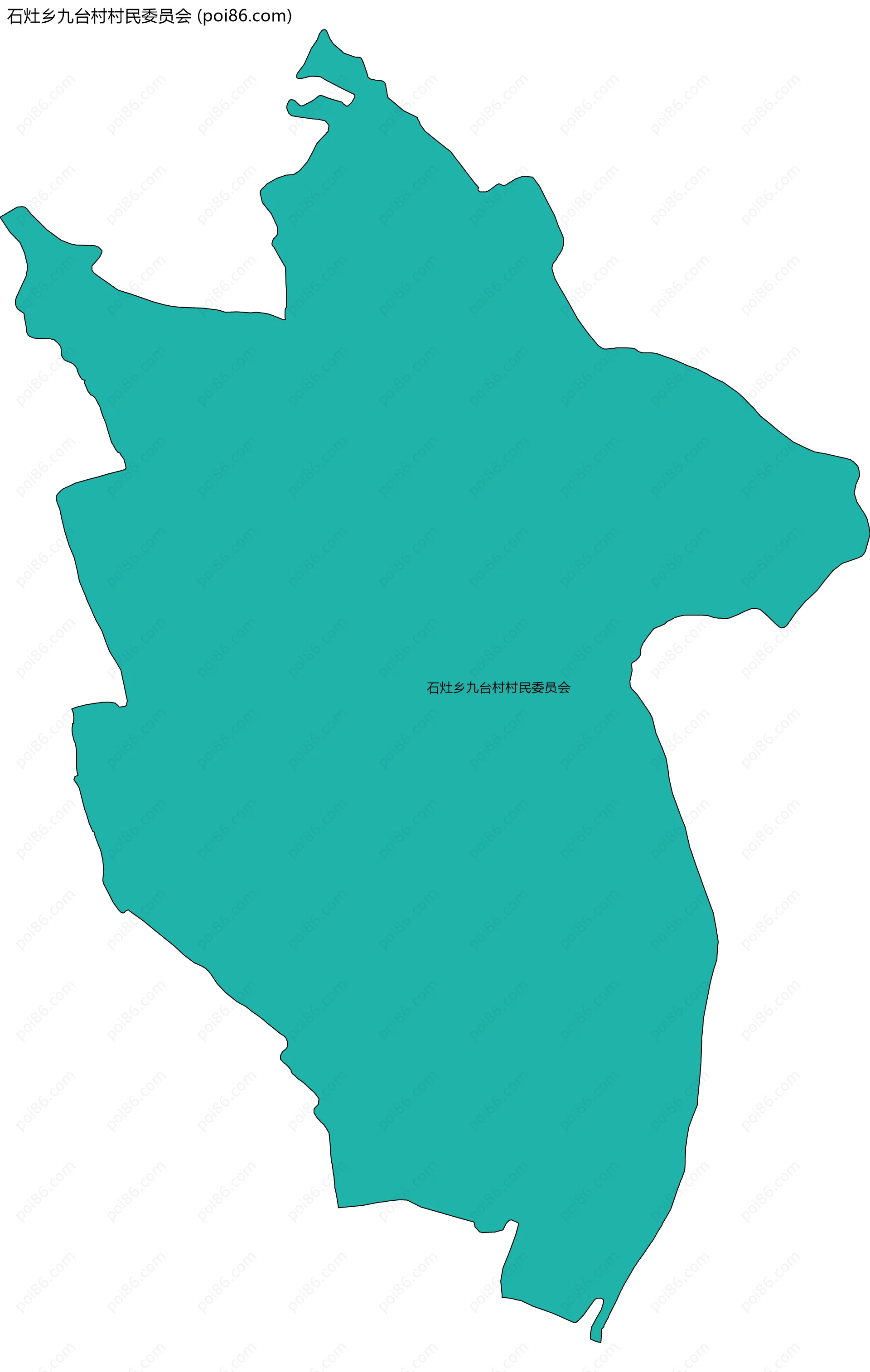 石灶乡九台村村民委员会边界地图