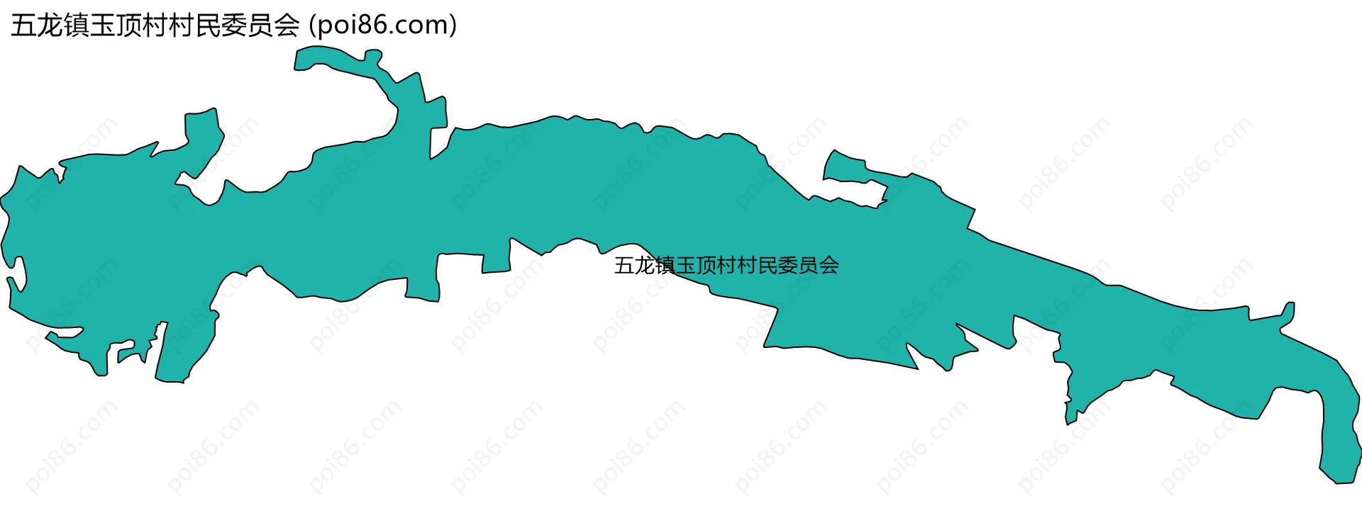 五龙镇玉顶村村民委员会边界地图