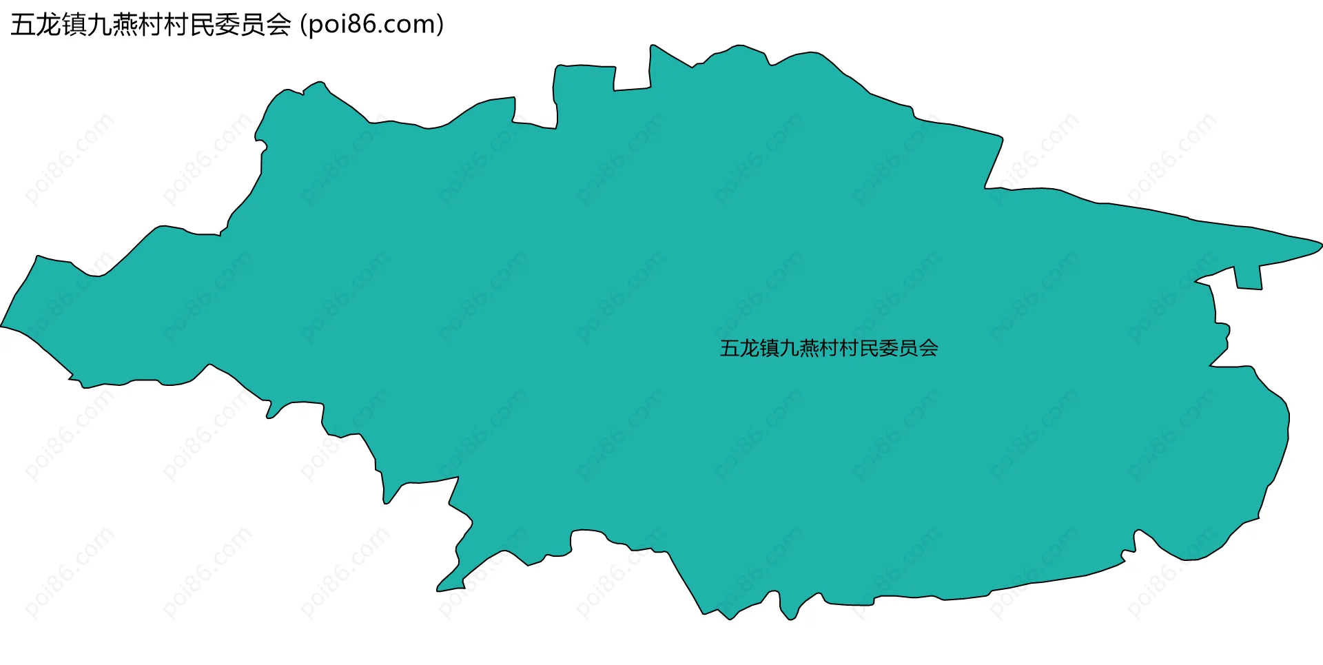 五龙镇九燕村村民委员会边界地图