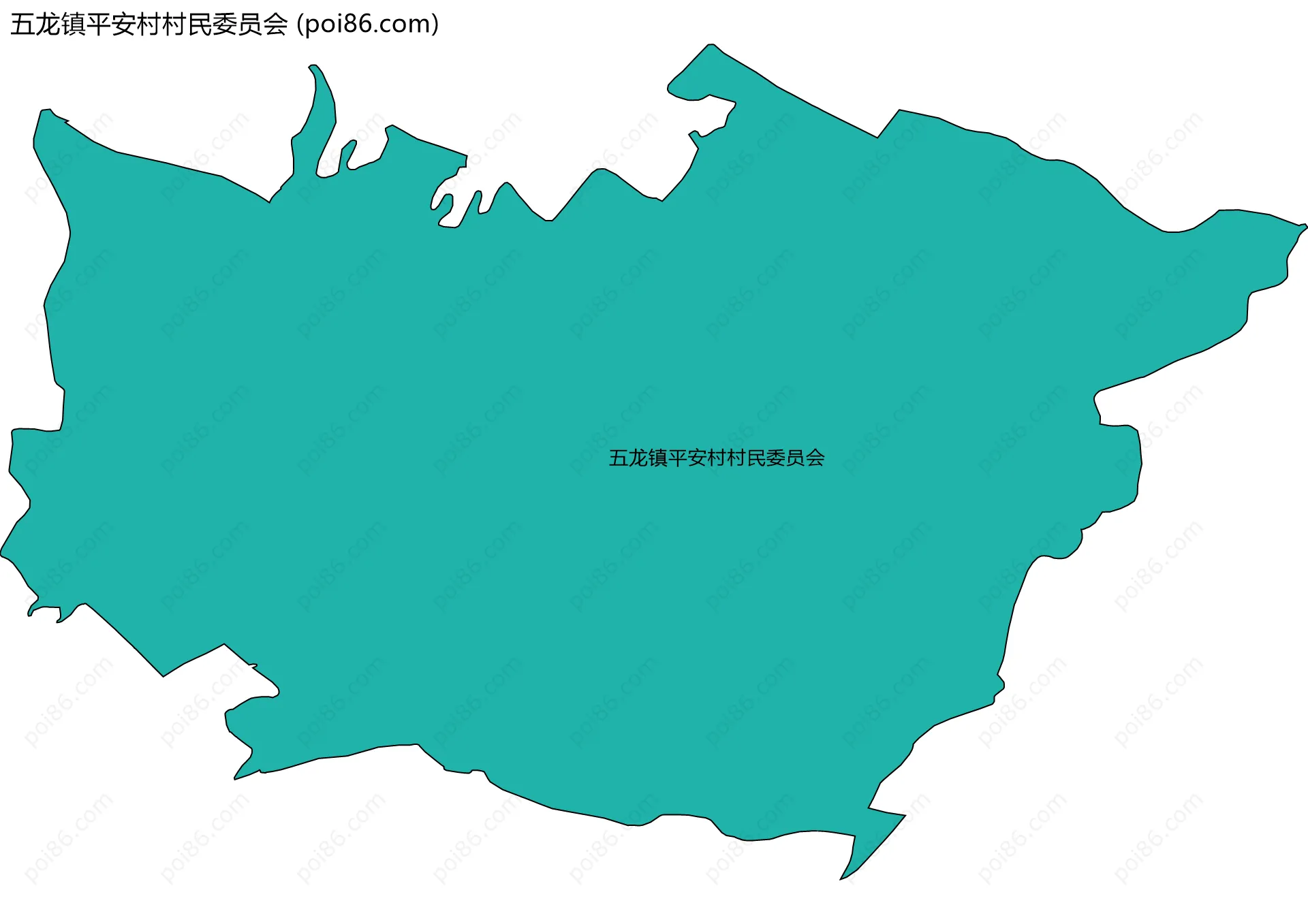 五龙镇平安村村民委员会边界地图