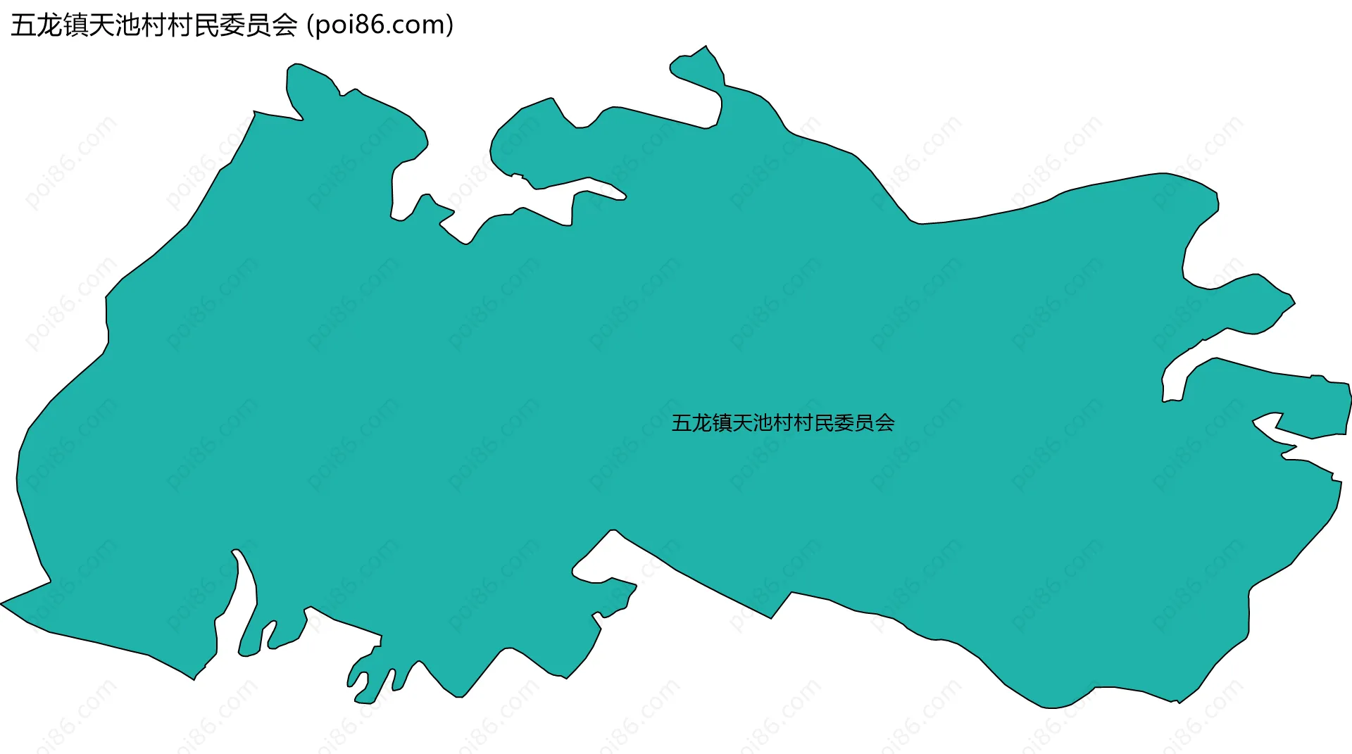 五龙镇天池村村民委员会边界地图