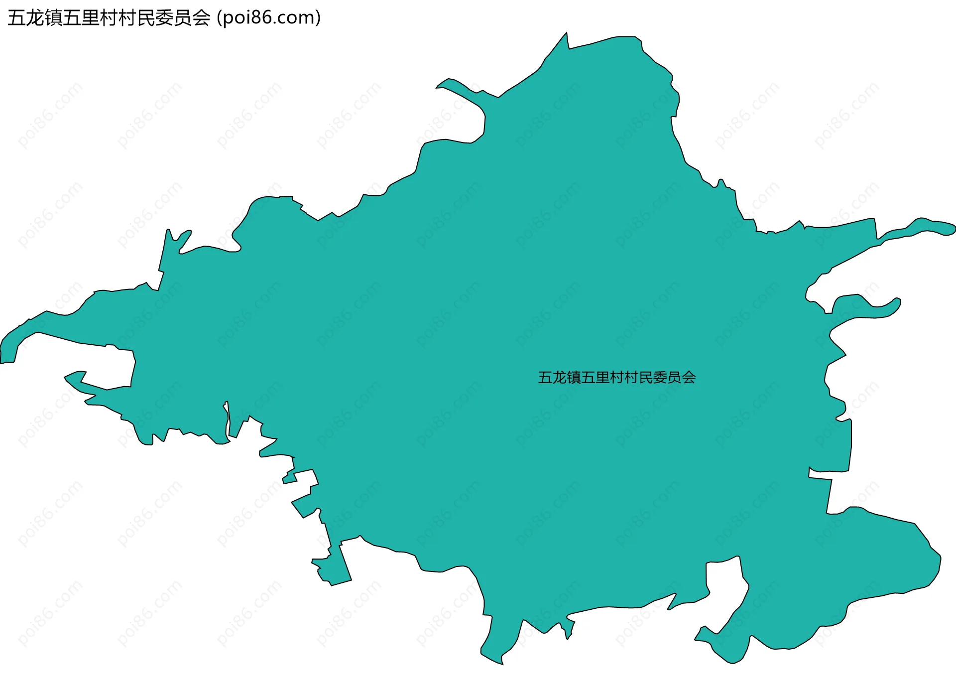 五龙镇五里村村民委员会边界地图