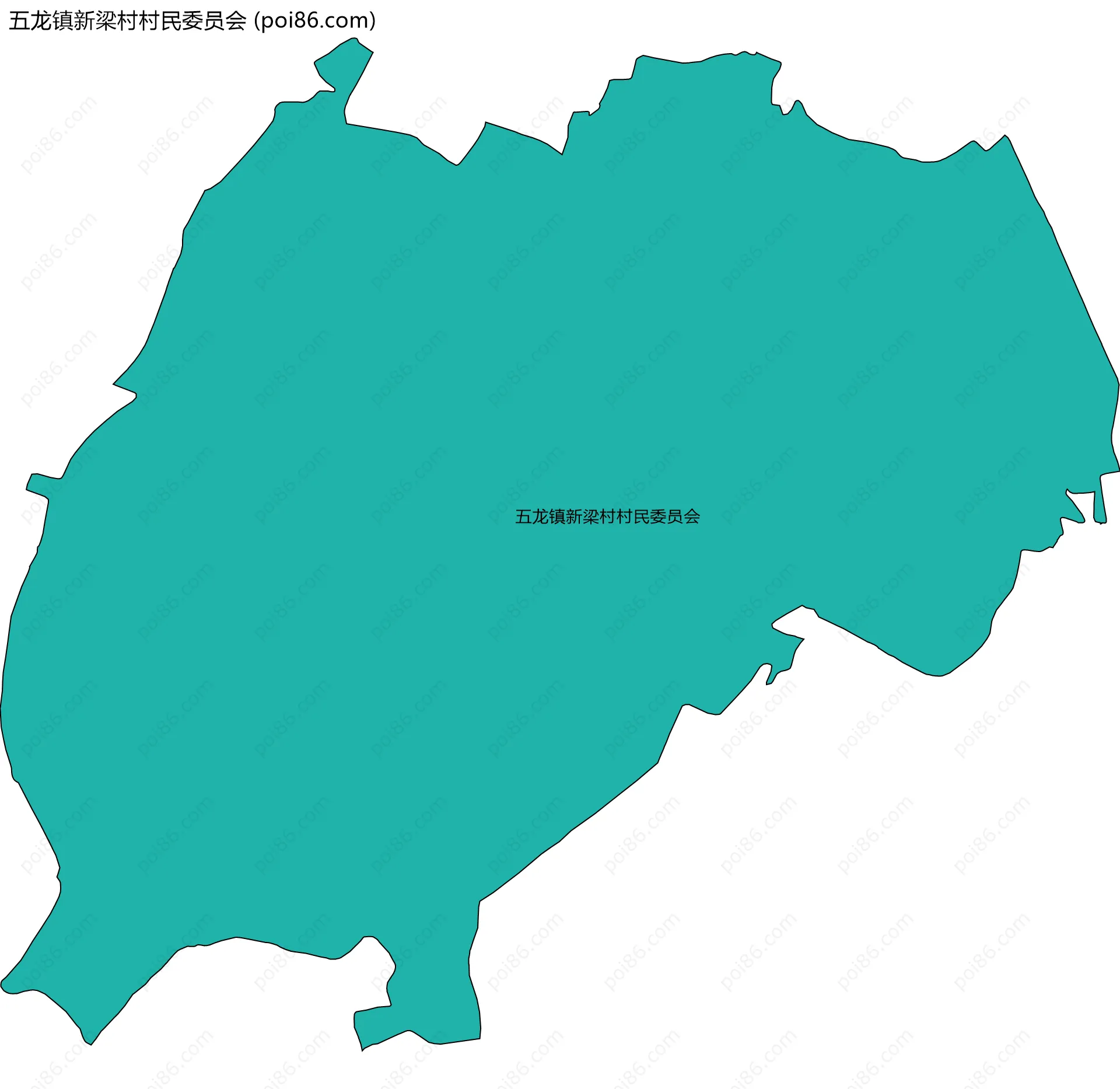 五龙镇新梁村村民委员会边界地图