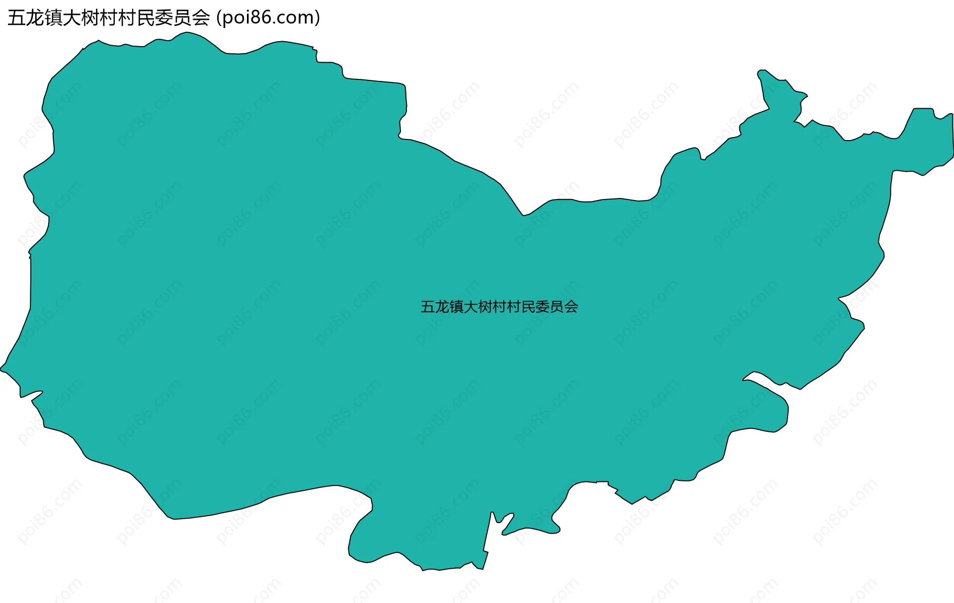 五龙镇大树村村民委员会边界地图