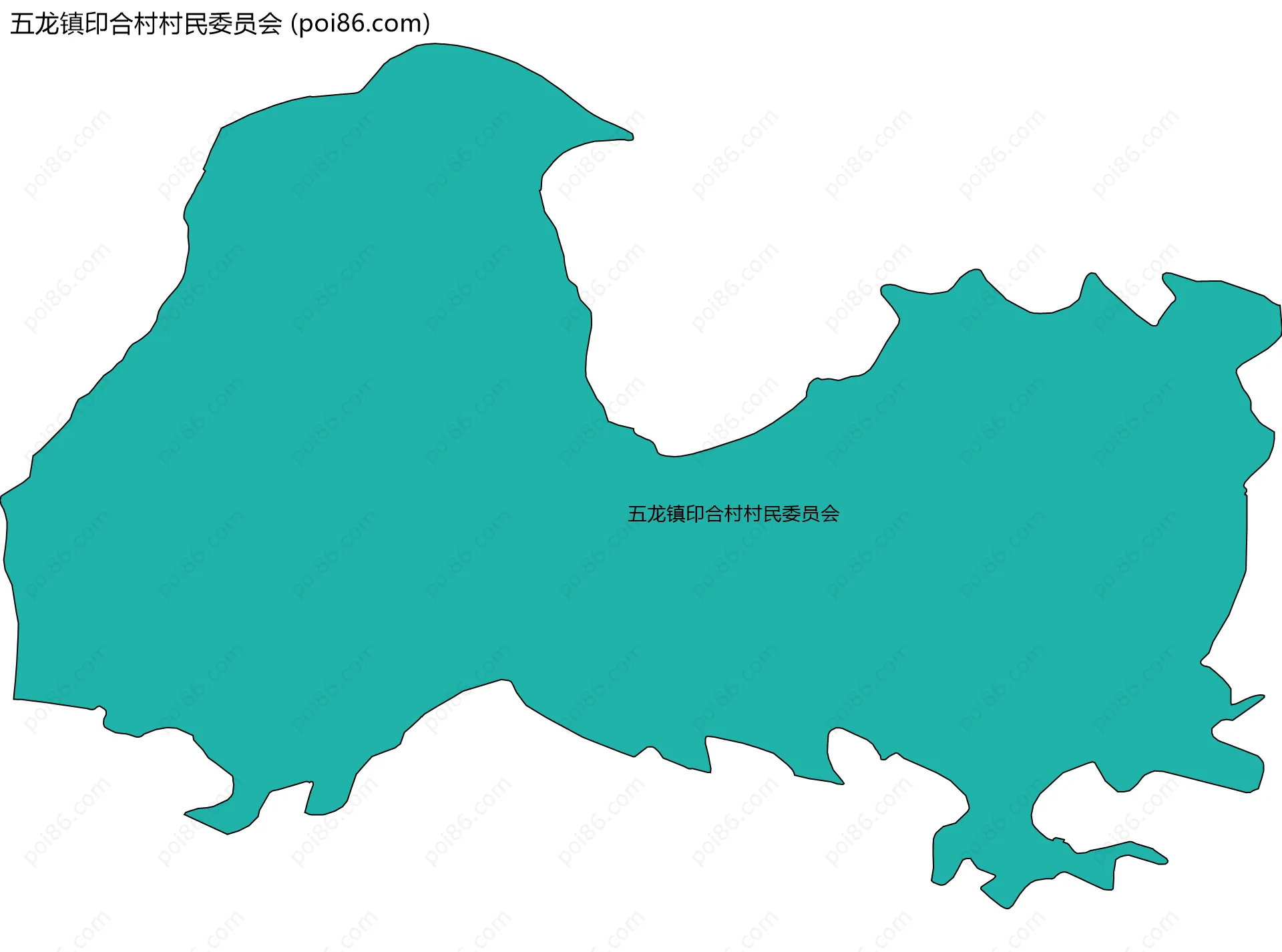 五龙镇印合村村民委员会边界地图