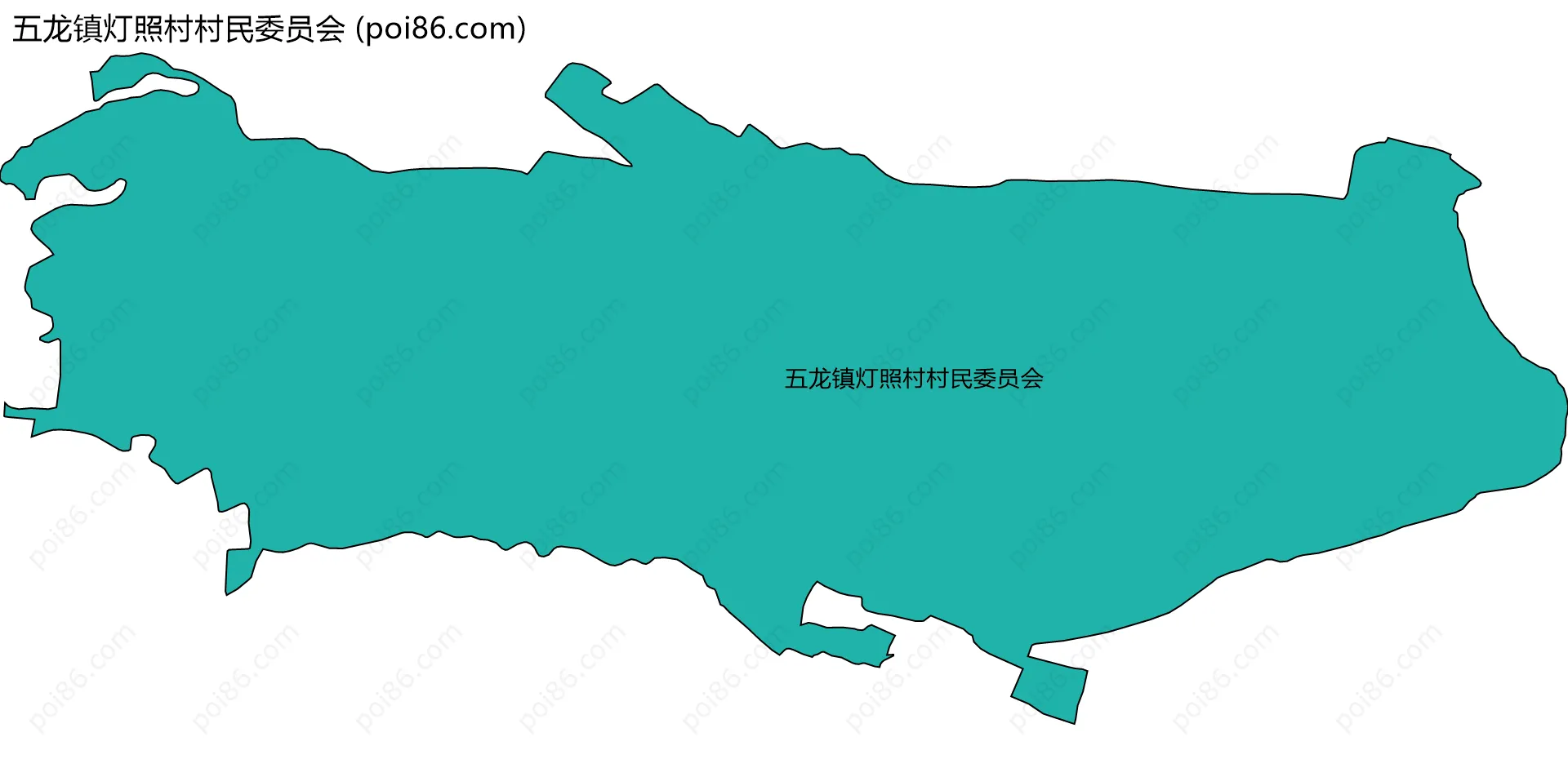 五龙镇灯照村村民委员会边界地图