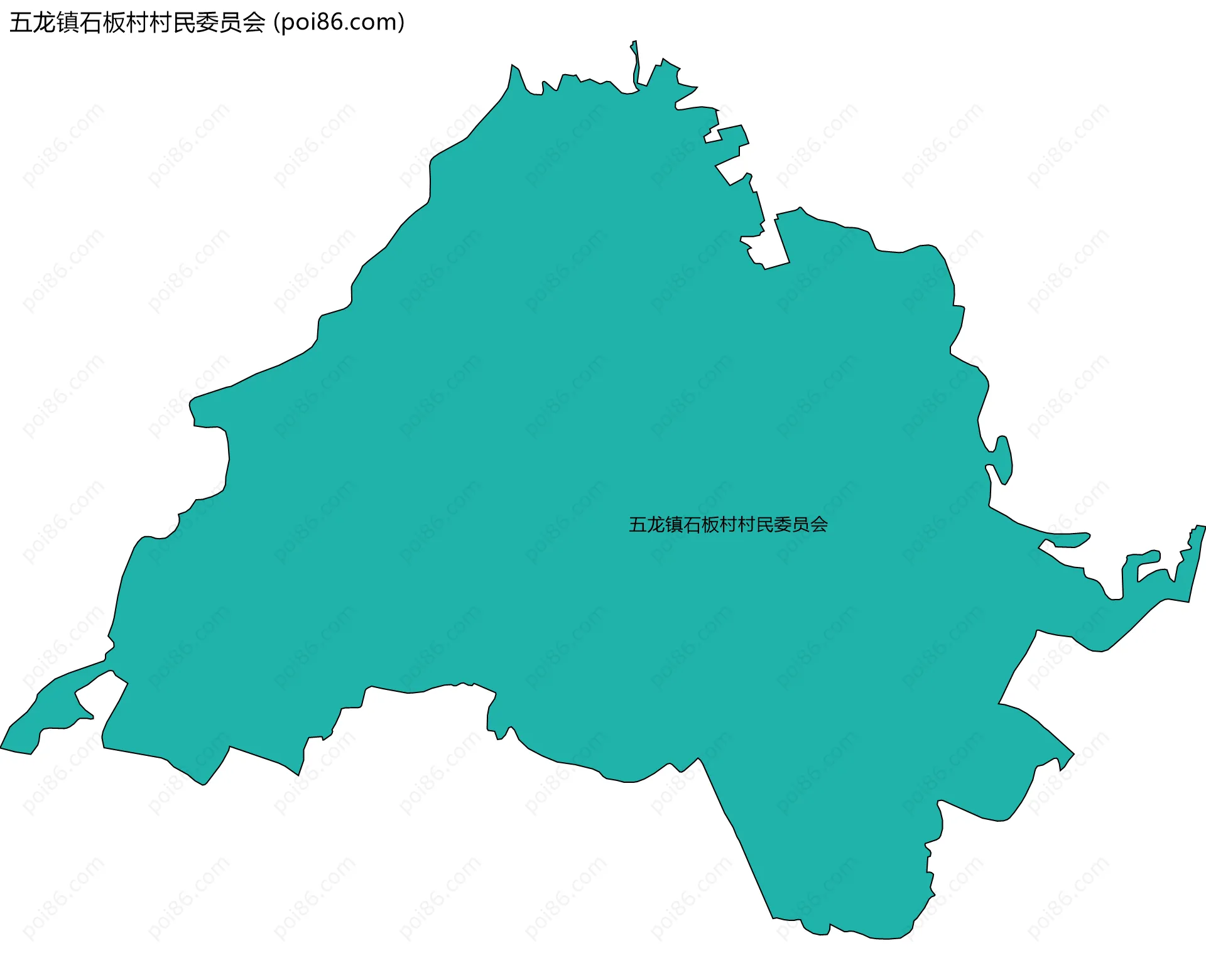 五龙镇石板村村民委员会边界地图