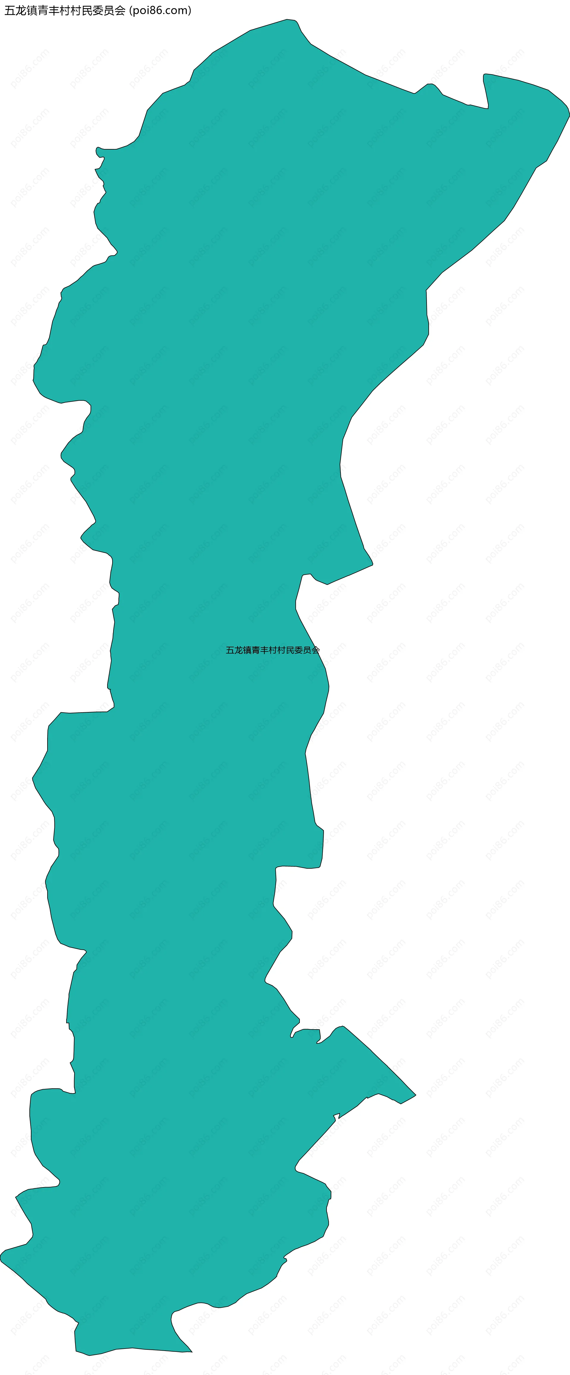 五龙镇青丰村村民委员会边界地图