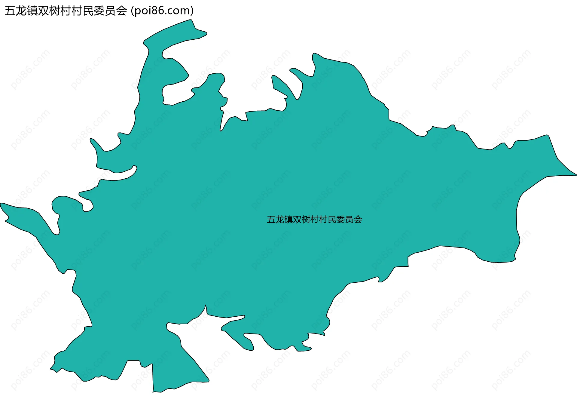 五龙镇双树村村民委员会边界地图