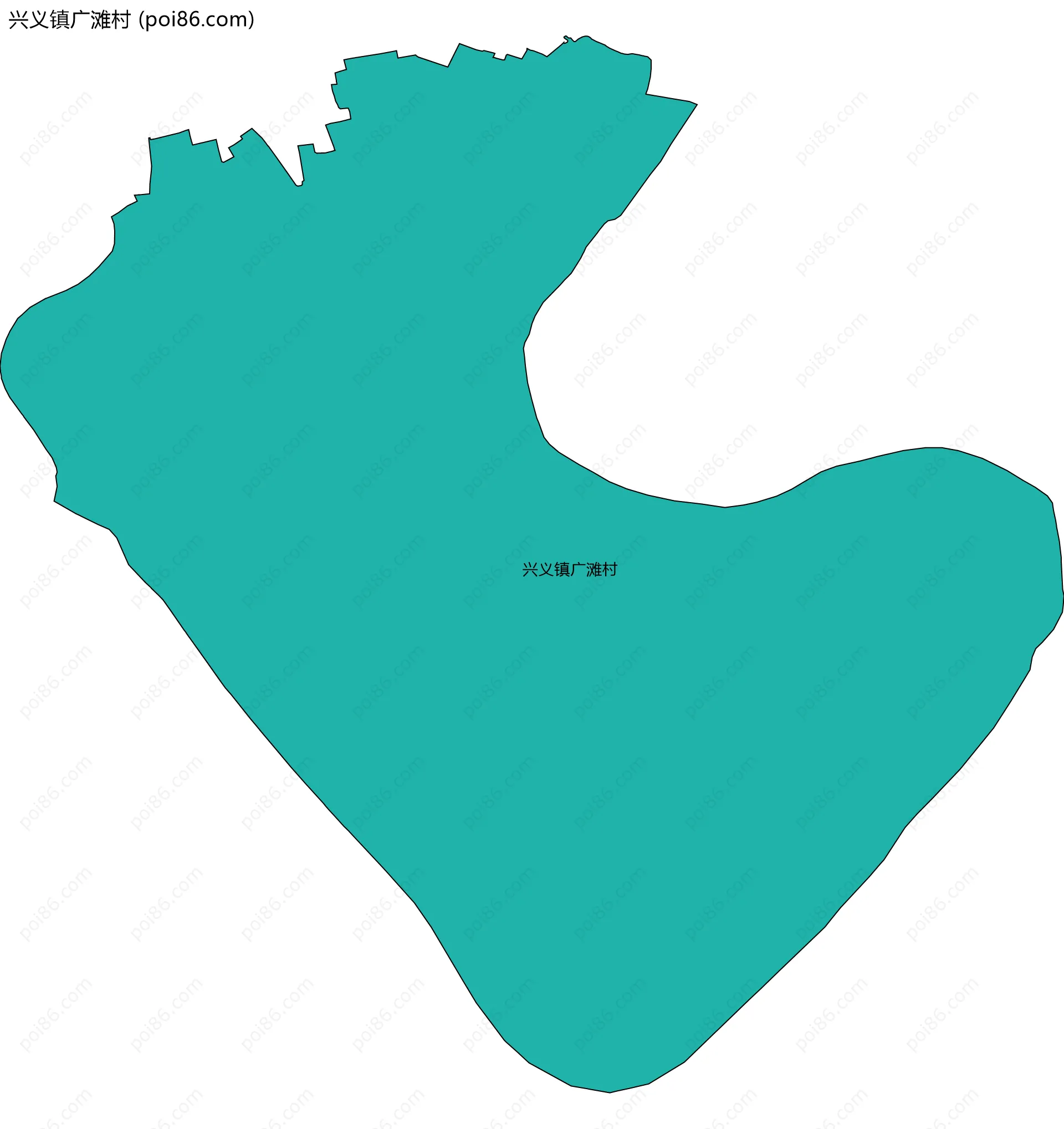 兴义镇广滩村边界地图