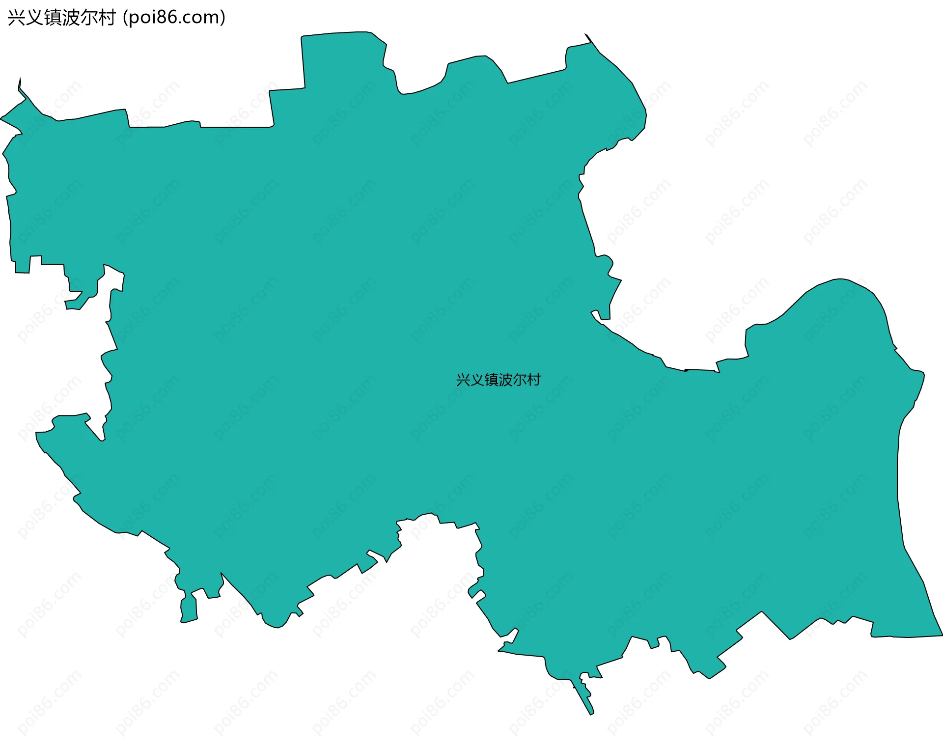 兴义镇波尔村边界地图
