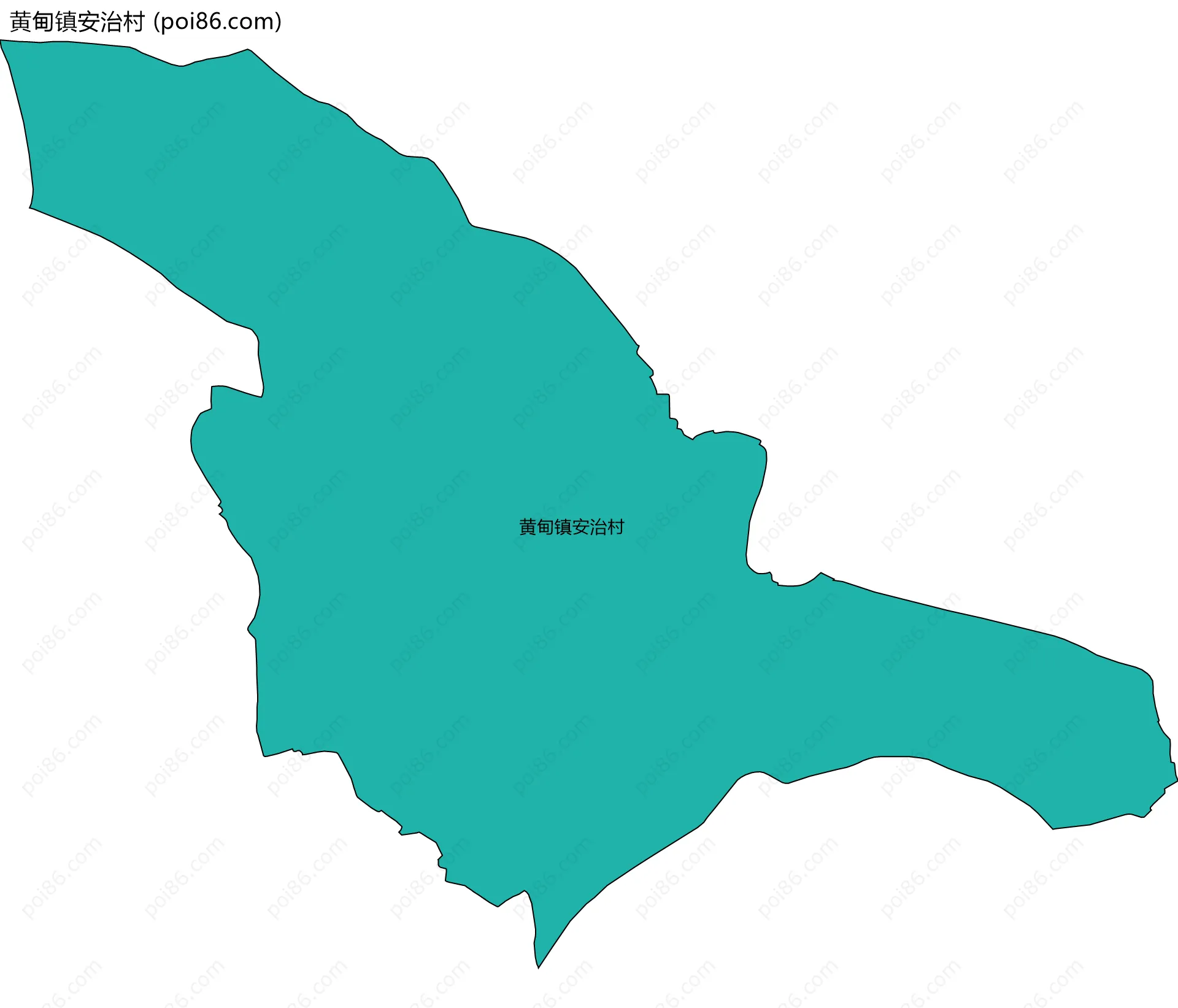 黄甸镇安治村边界地图