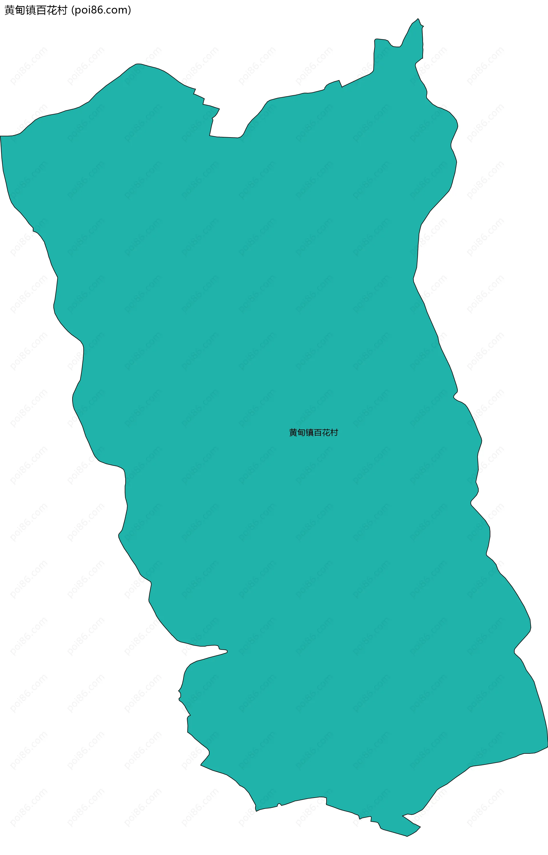 黄甸镇百花村边界地图