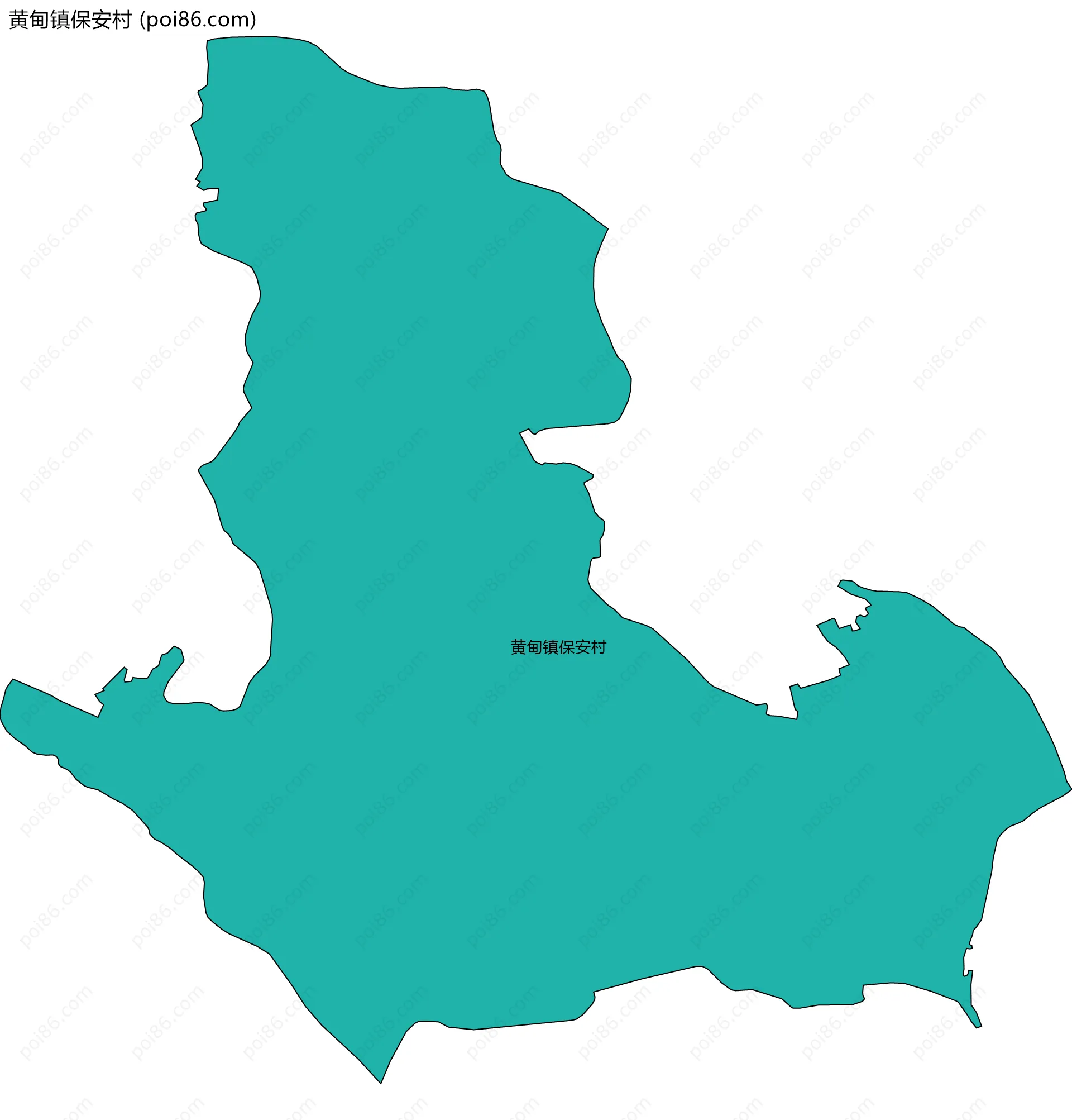 黄甸镇保安村边界地图