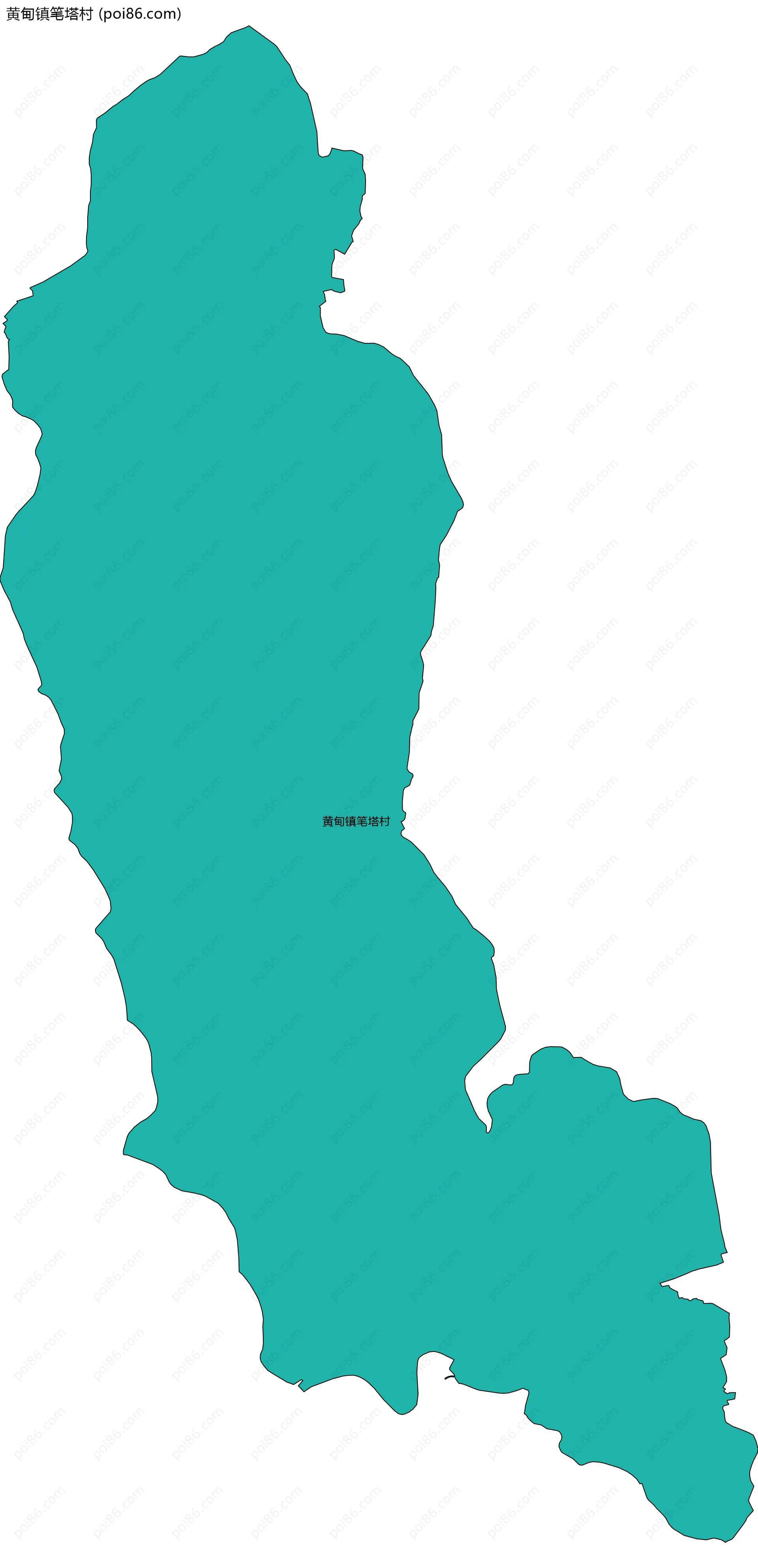 黄甸镇笔塔村边界地图