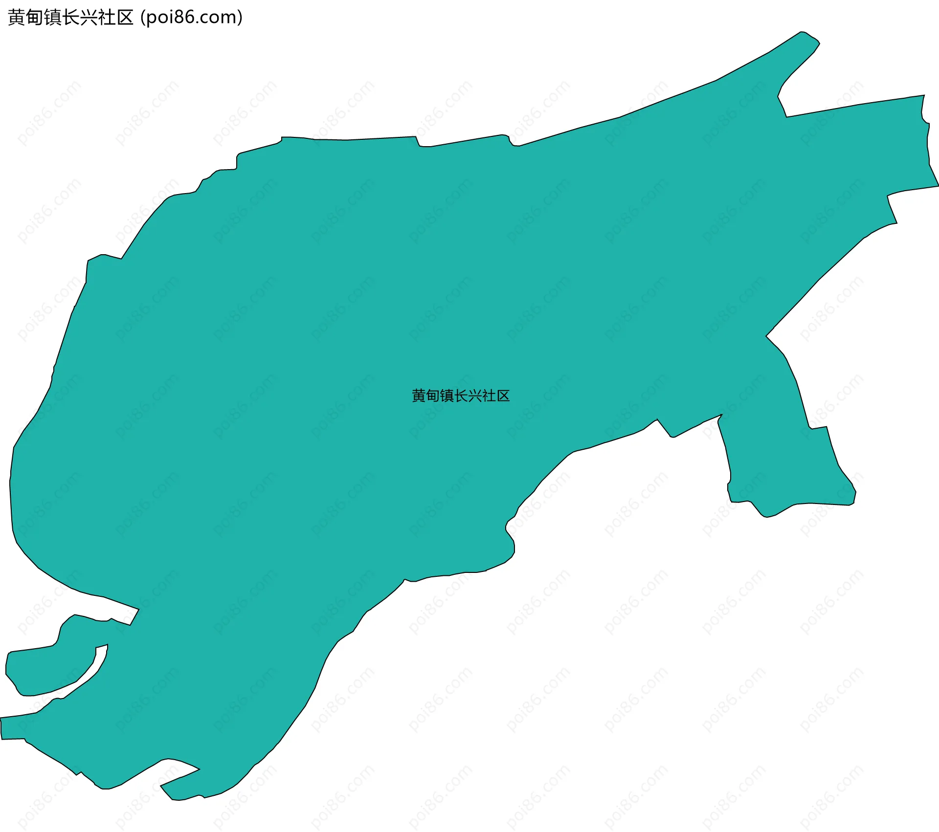 黄甸镇长兴社区边界地图