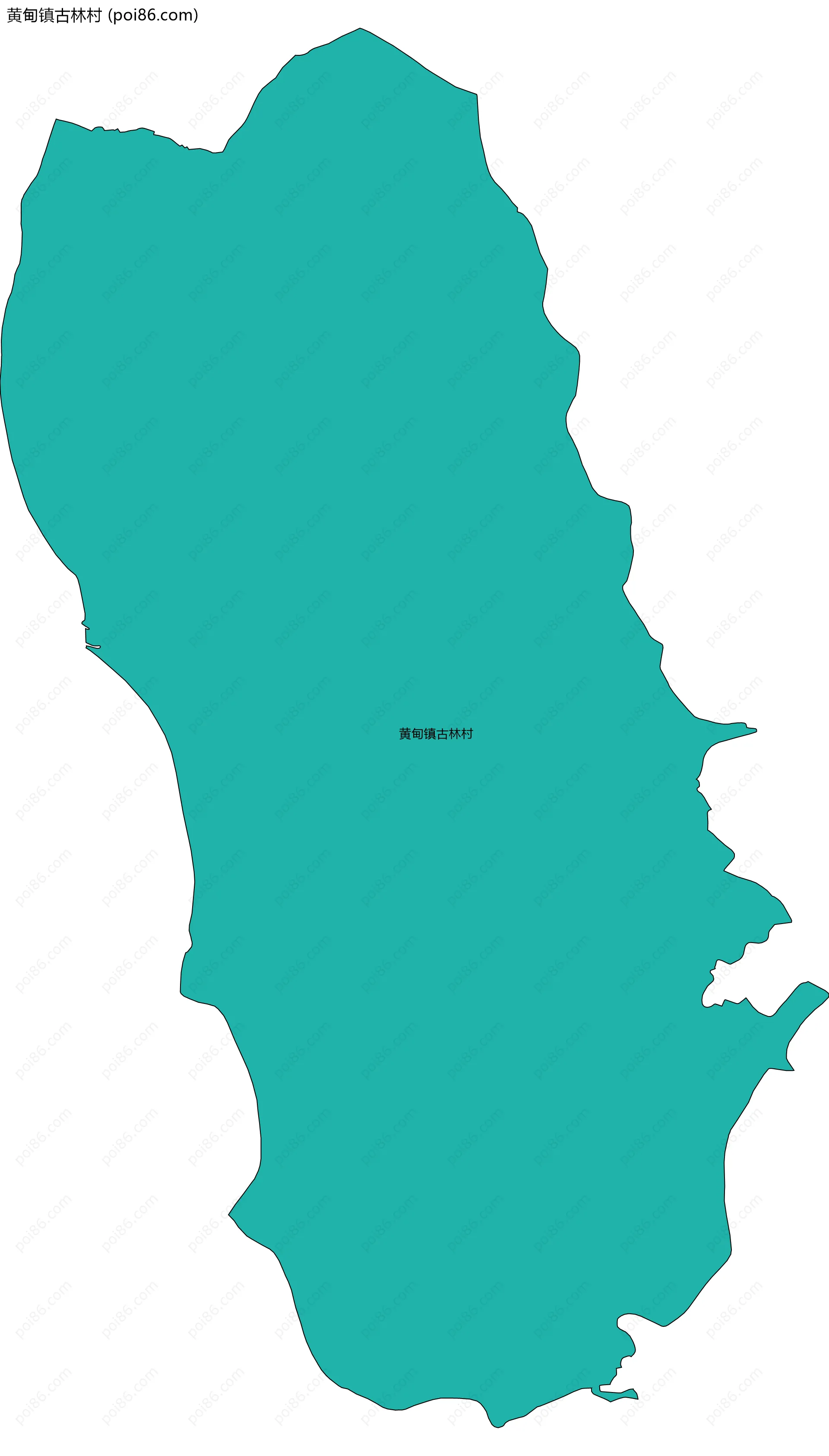 黄甸镇古林村边界地图