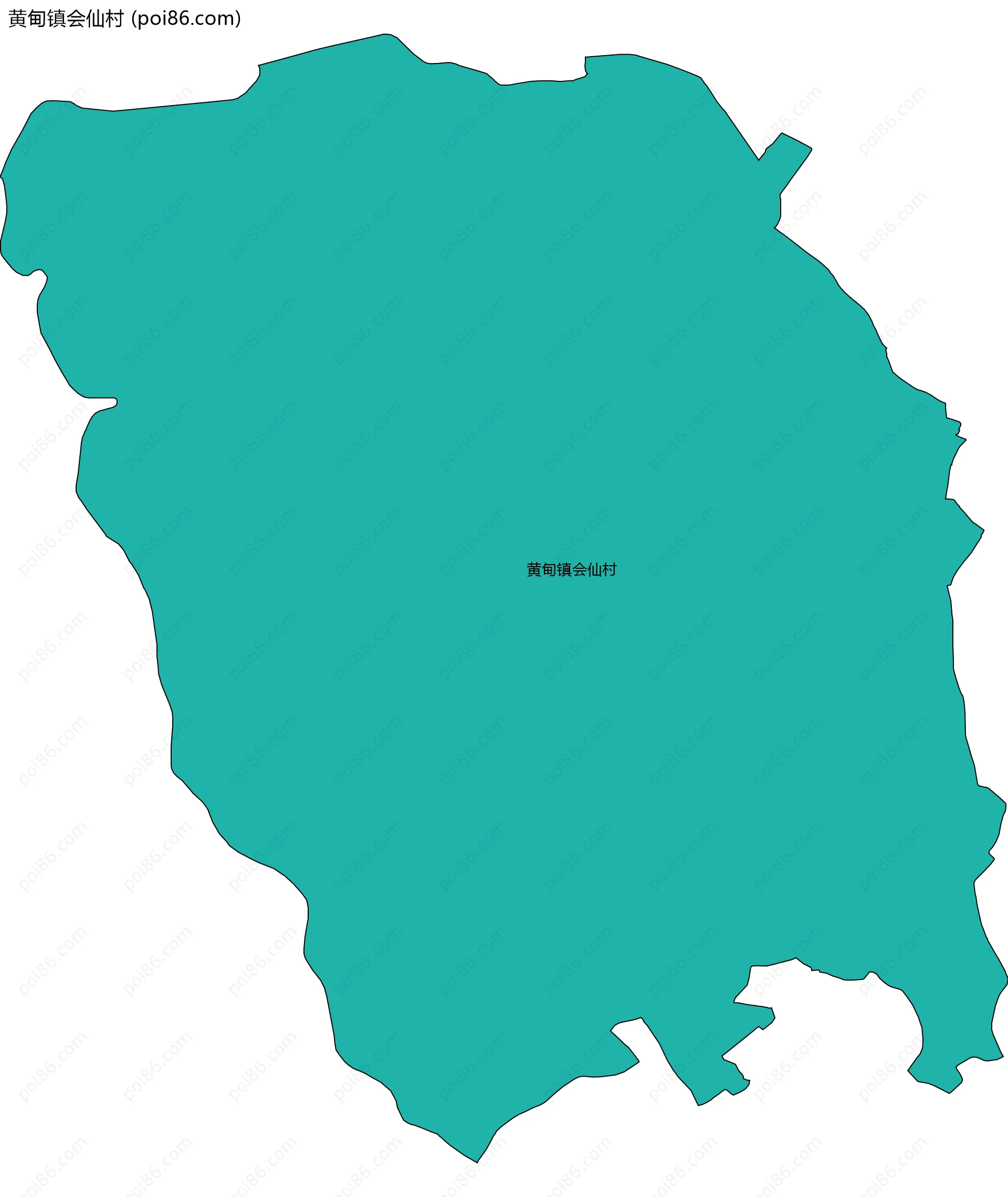 黄甸镇会仙村边界地图
