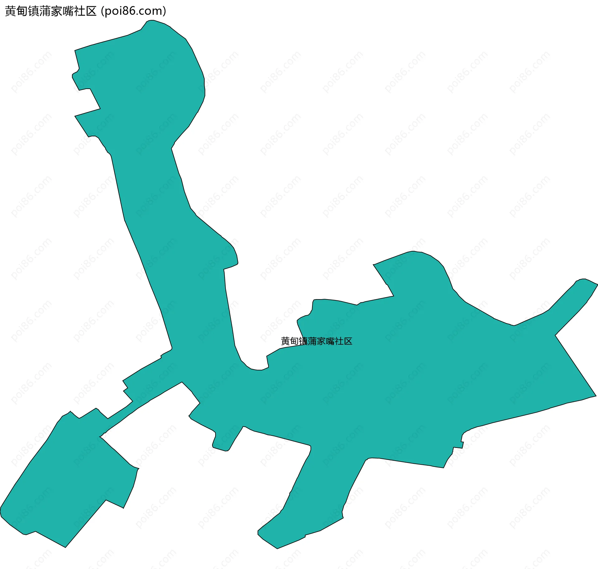 黄甸镇蒲家嘴社区边界地图