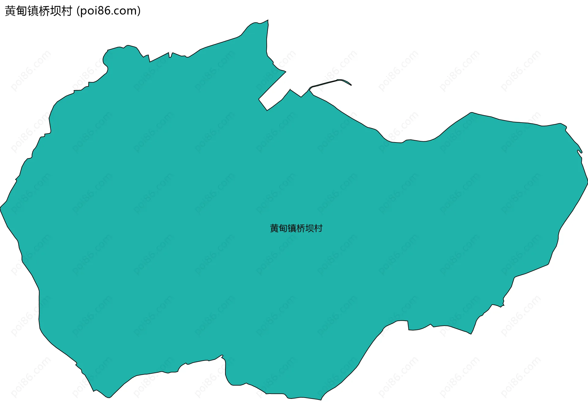 黄甸镇桥坝村边界地图