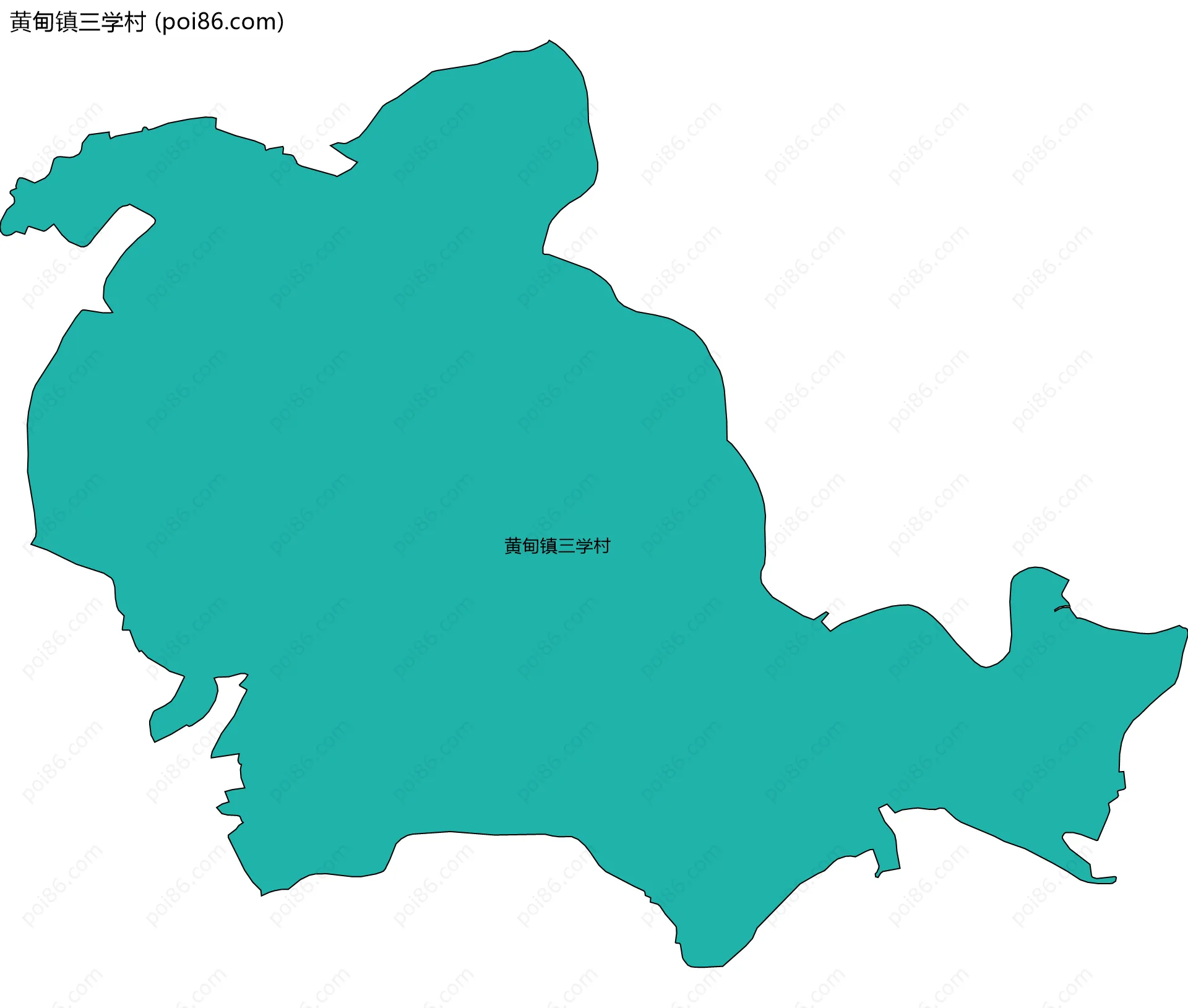 黄甸镇三学村边界地图