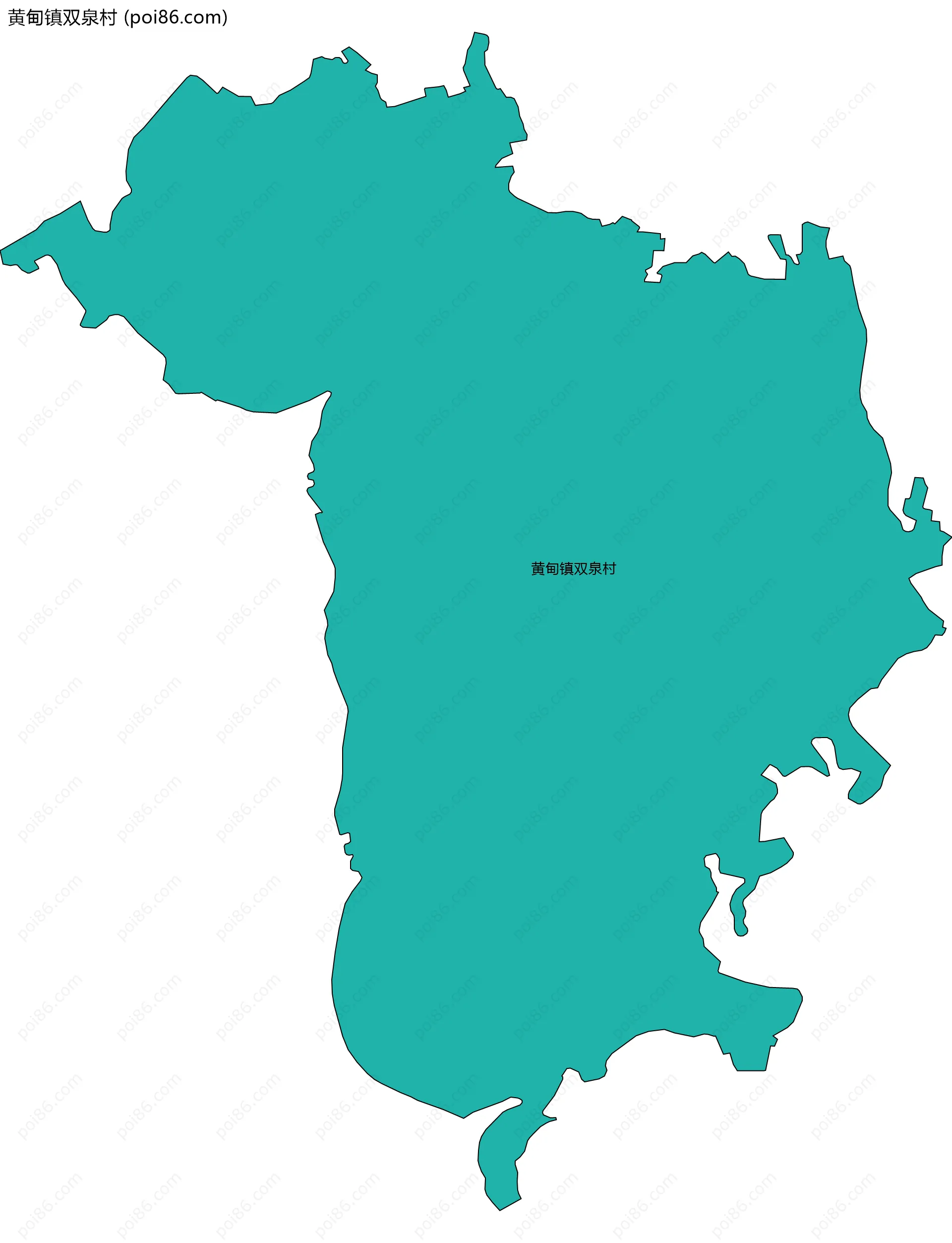 黄甸镇双泉村边界地图