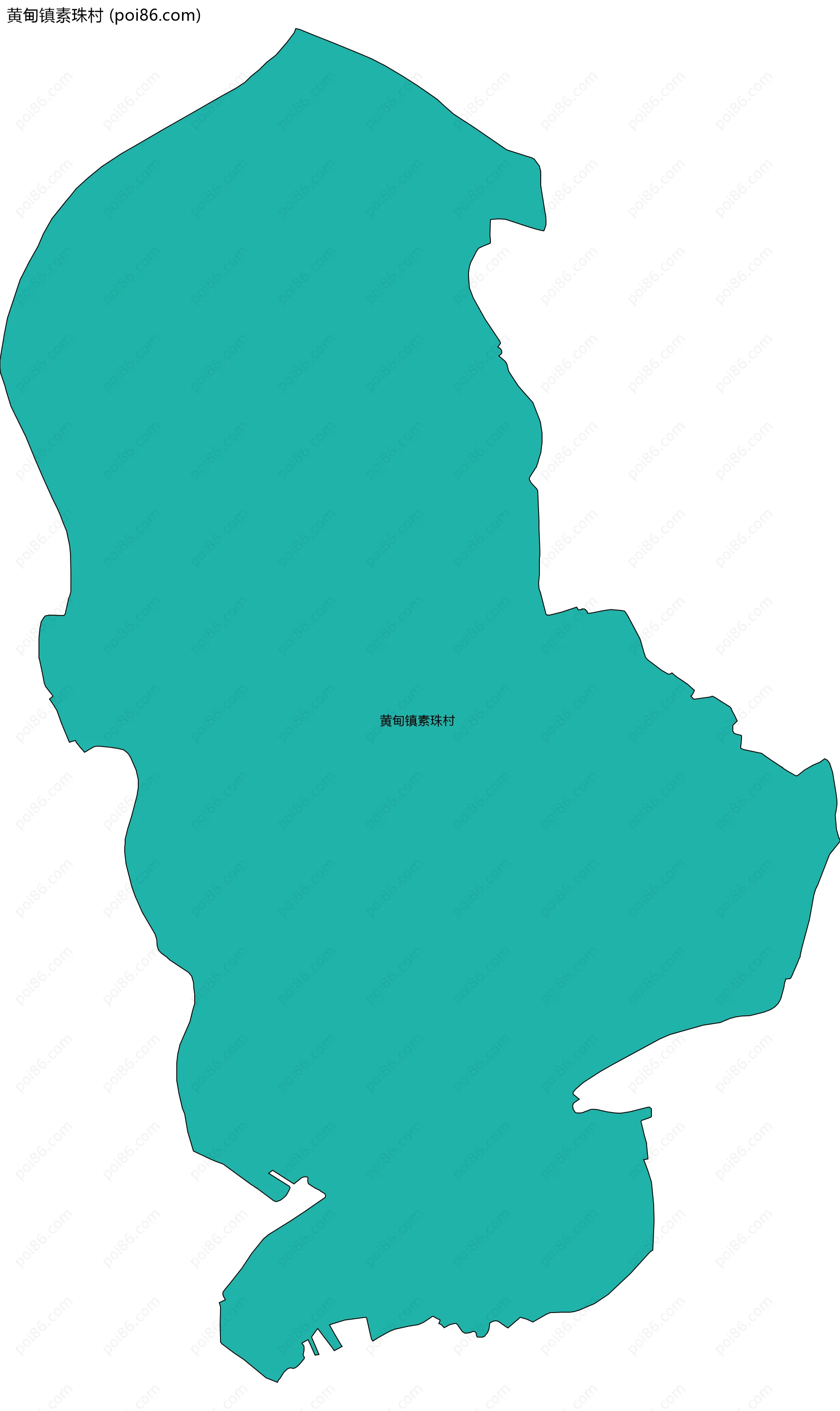 黄甸镇素珠村边界地图