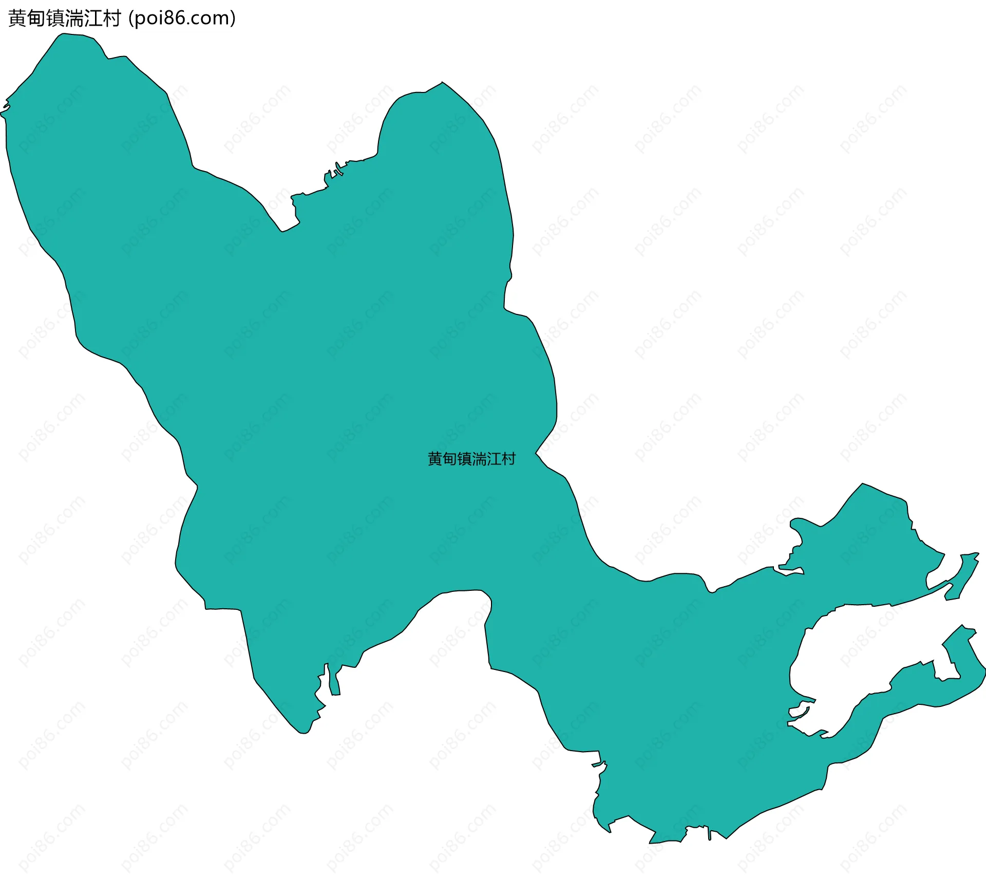 黄甸镇湍江村边界地图