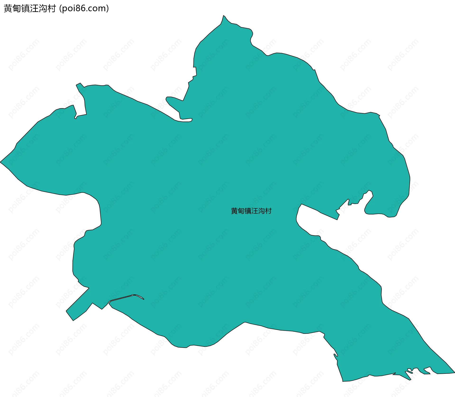 黄甸镇汪沟村边界地图