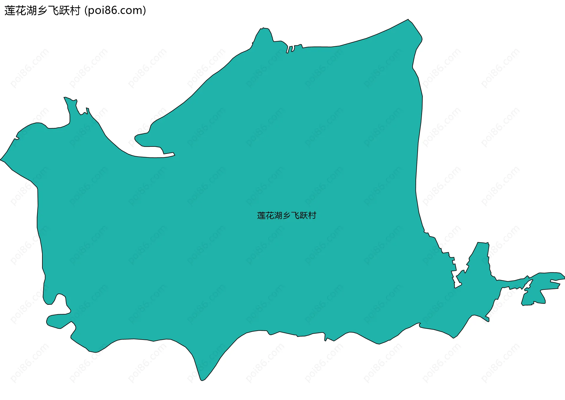 莲花湖乡飞跃村边界地图