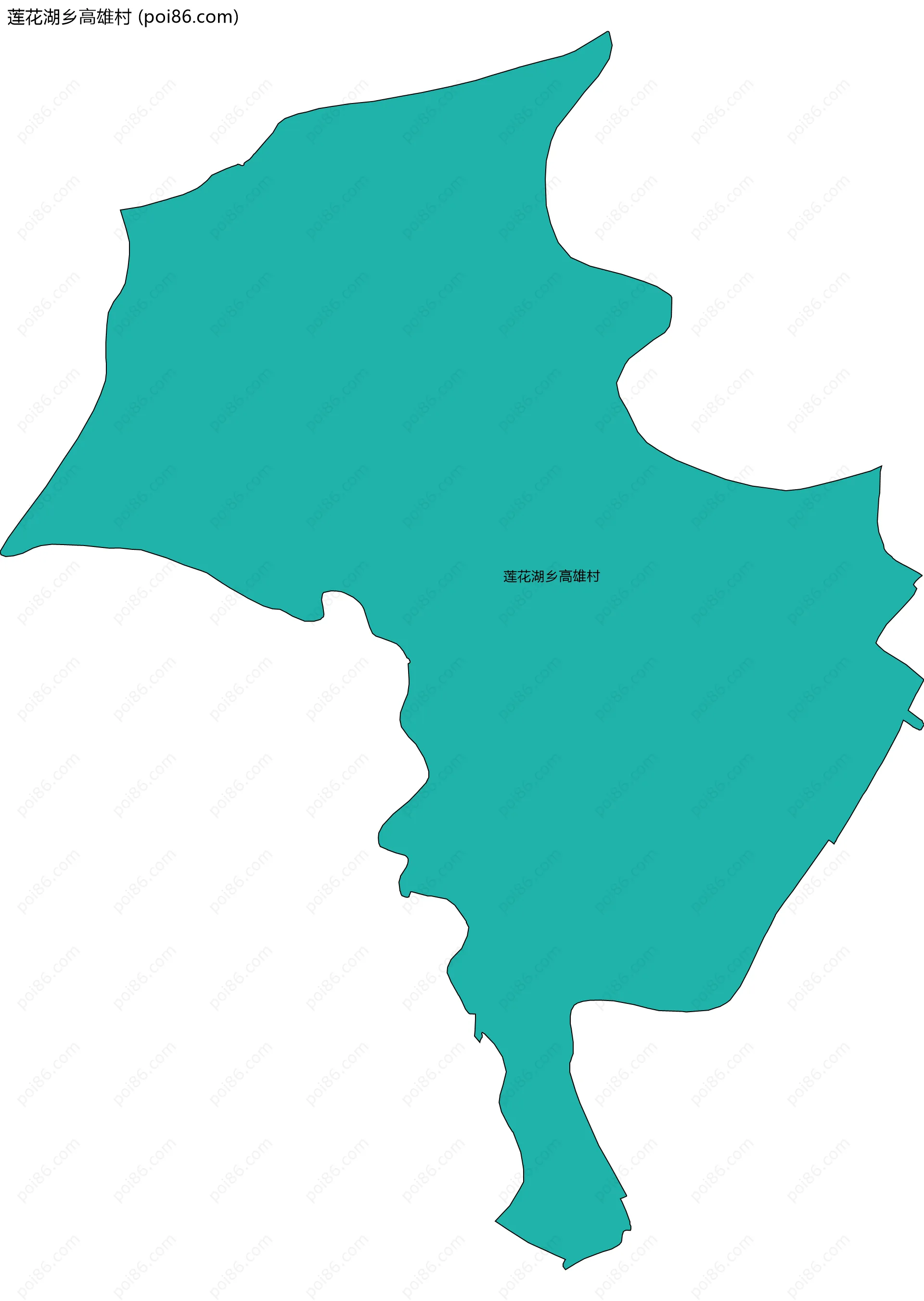 莲花湖乡高雄村边界地图