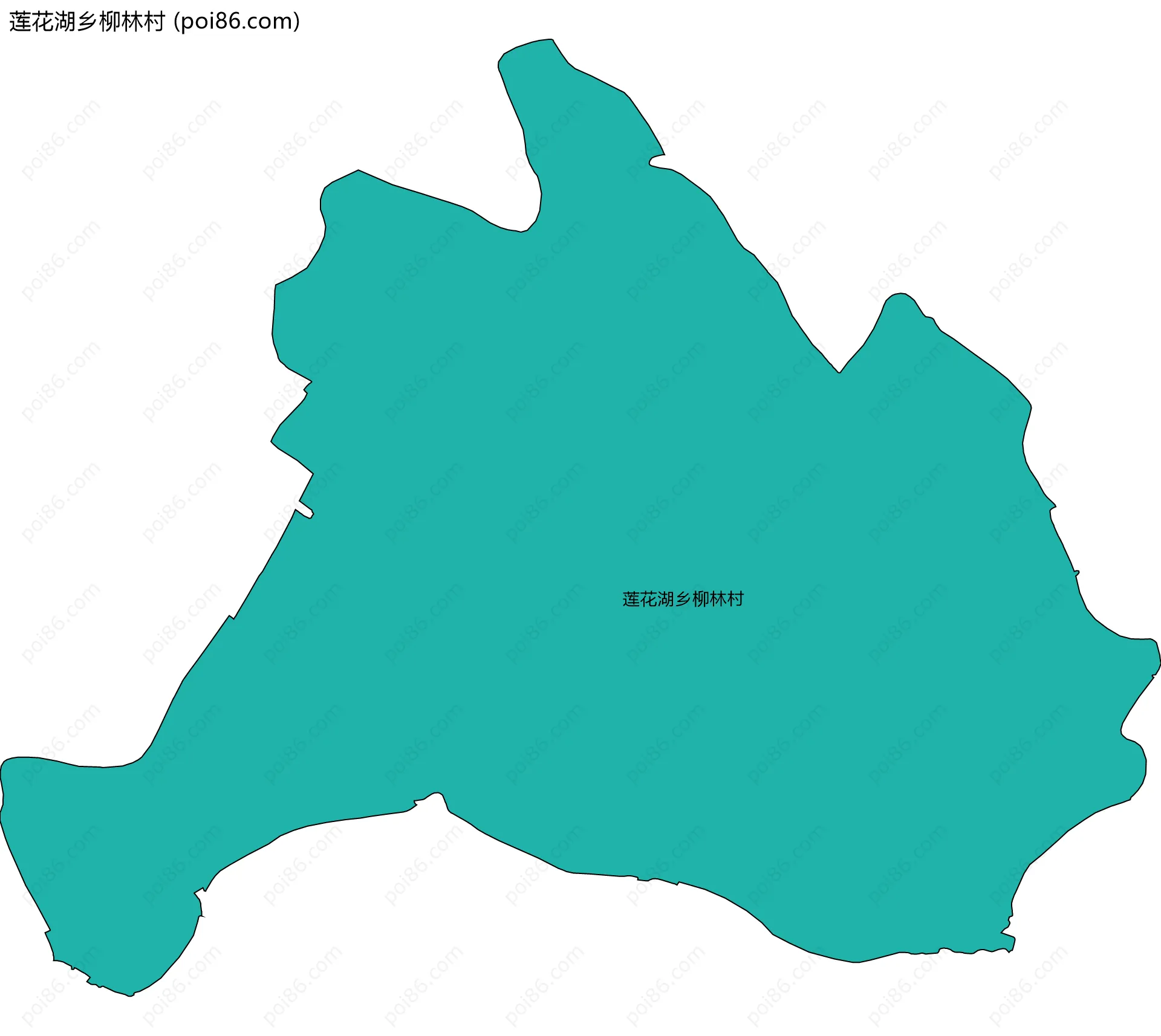 莲花湖乡柳林村边界地图