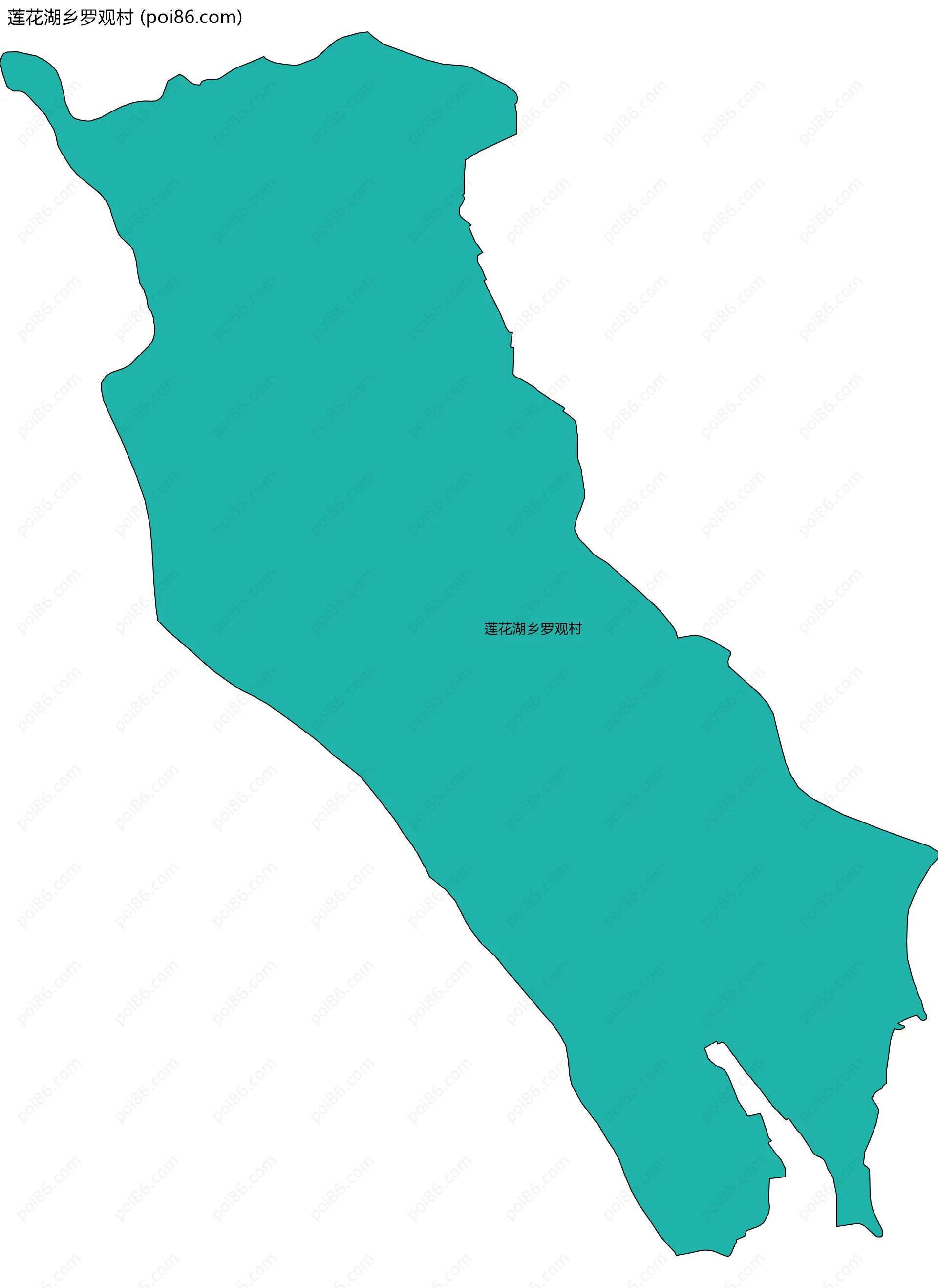 莲花湖乡罗观村边界地图