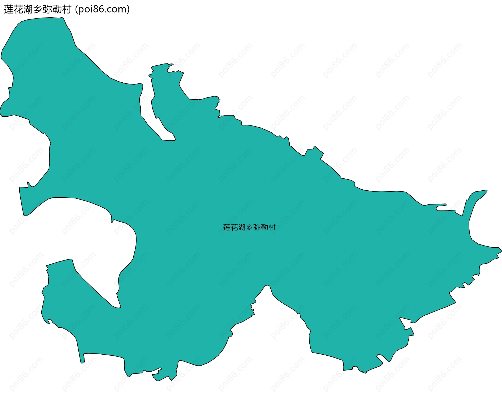 莲花湖乡弥勒村边界地图