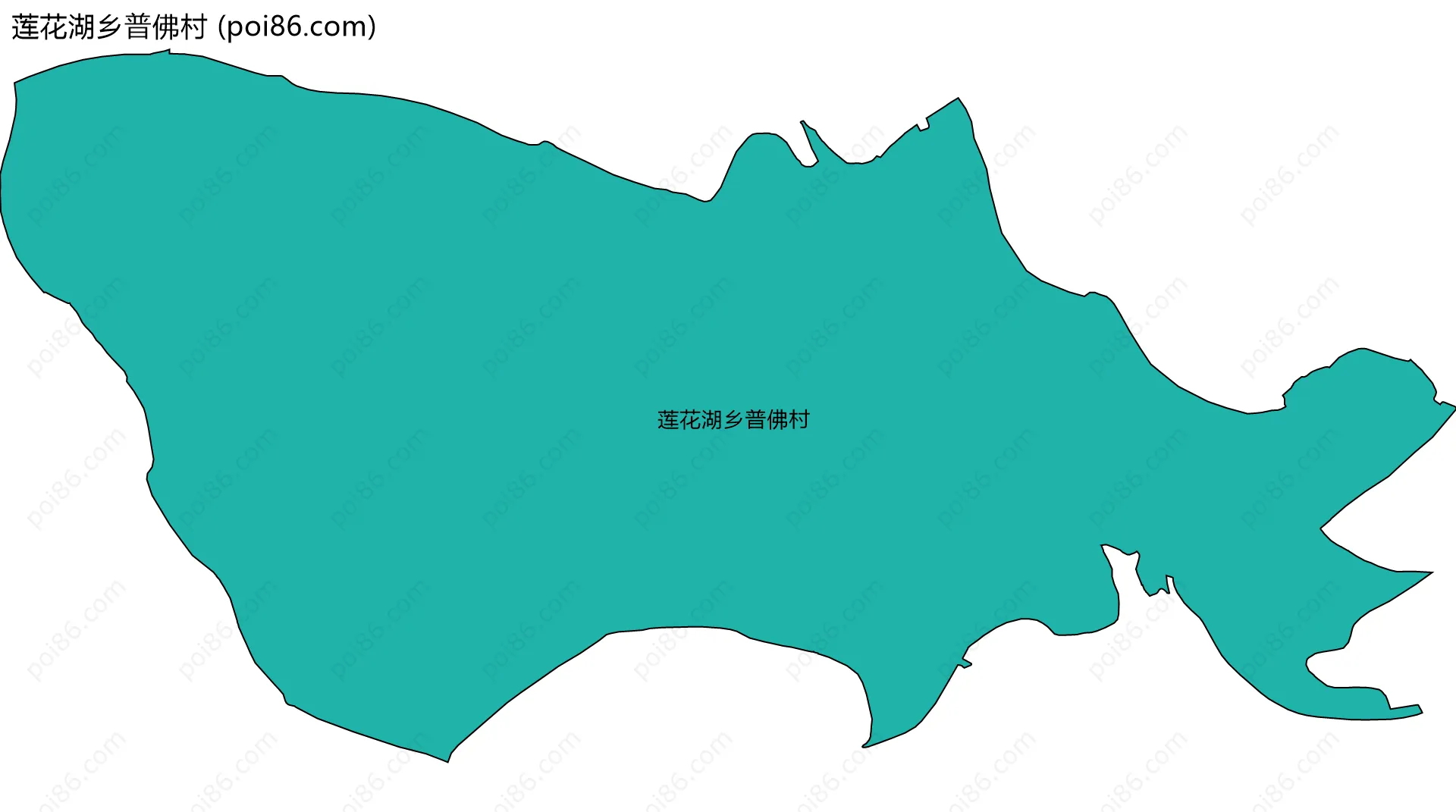 莲花湖乡普佛村边界地图