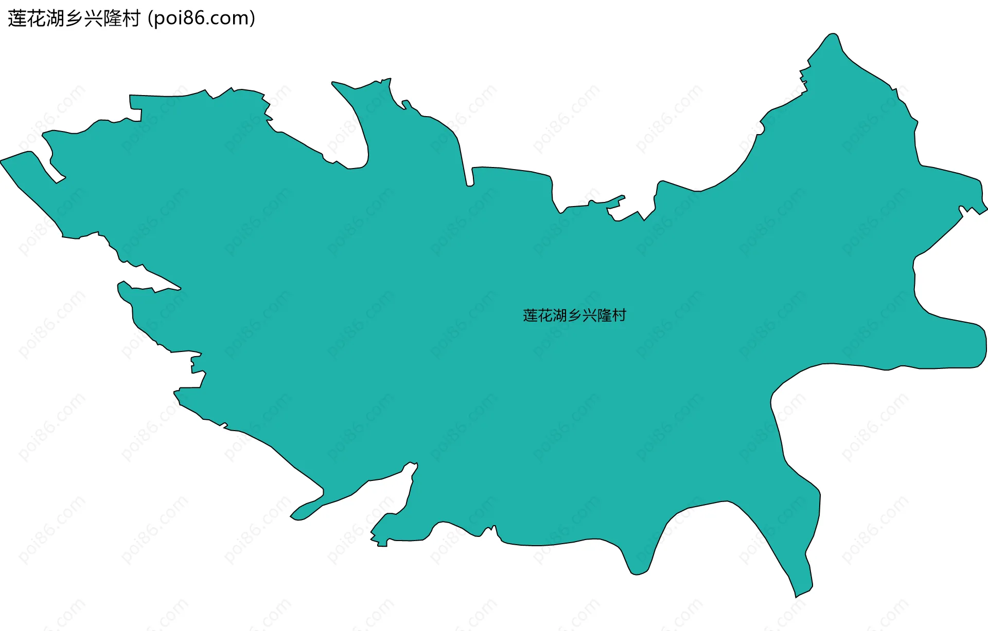 莲花湖乡兴隆村边界地图